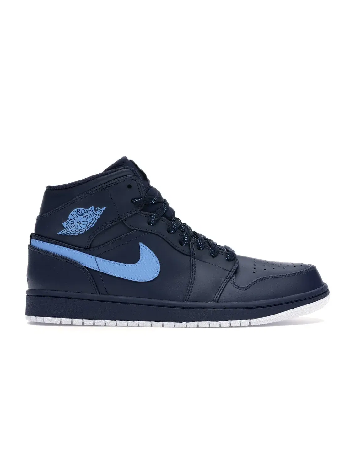 Мужские кроссовки для повседневной носки Jordan 1 Retro Mid Jordan — изображение 1 из 4, синий-белый