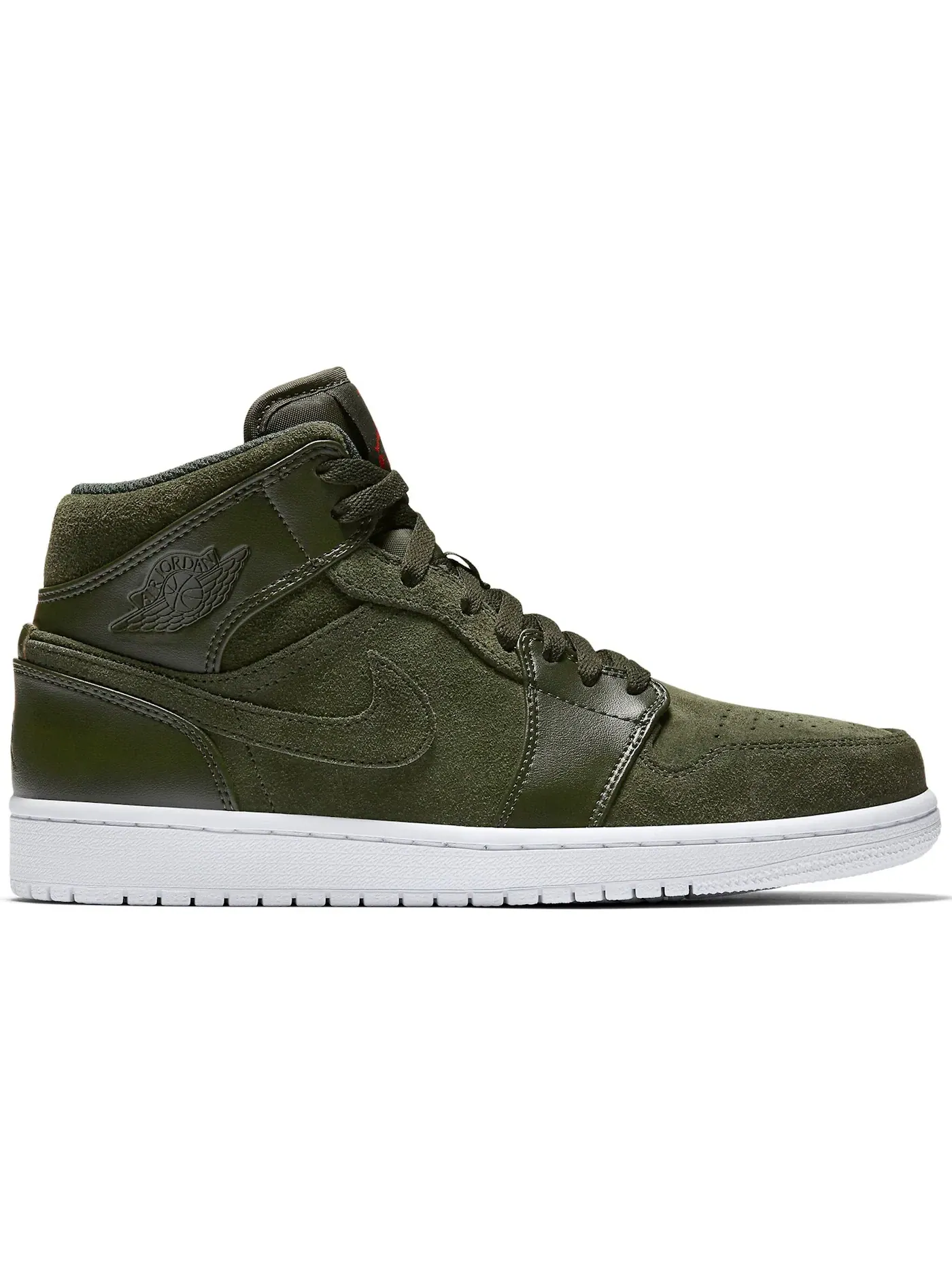 Мужские кроссовки кожаные Jordan 1 Retro Mid Jordan — изображение 1 из 1, оранжевый-белый