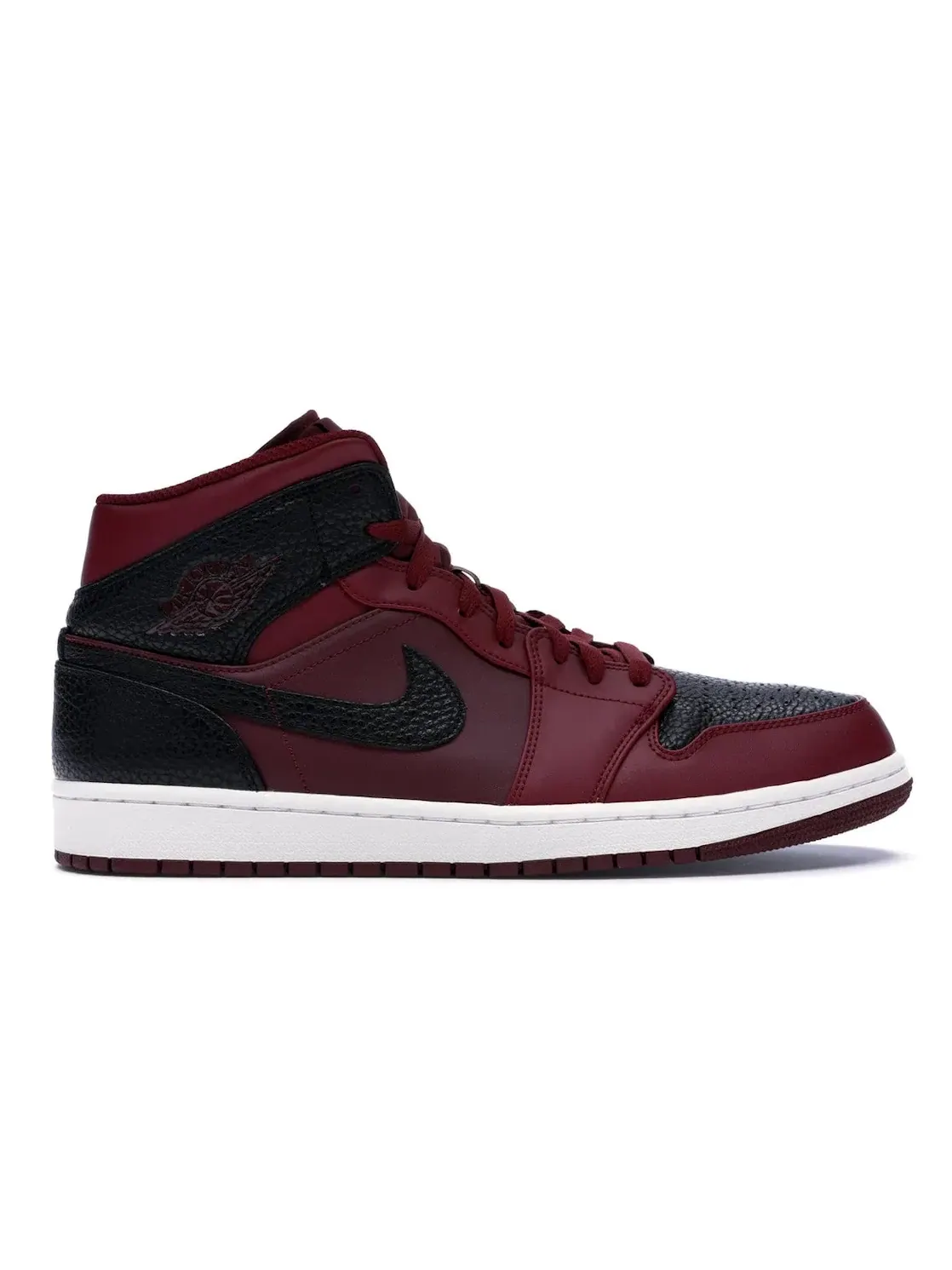Мужские кроссовки кожаные Jordan 1 Retro Mid — изображение 1 из 4, красный/черный-белый