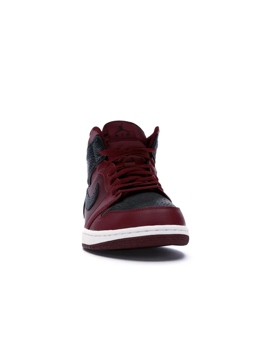 Мужские кроссовки кожаные Jordan 1 Retro Mid — изображение 2 из 4, красный/черный-белый