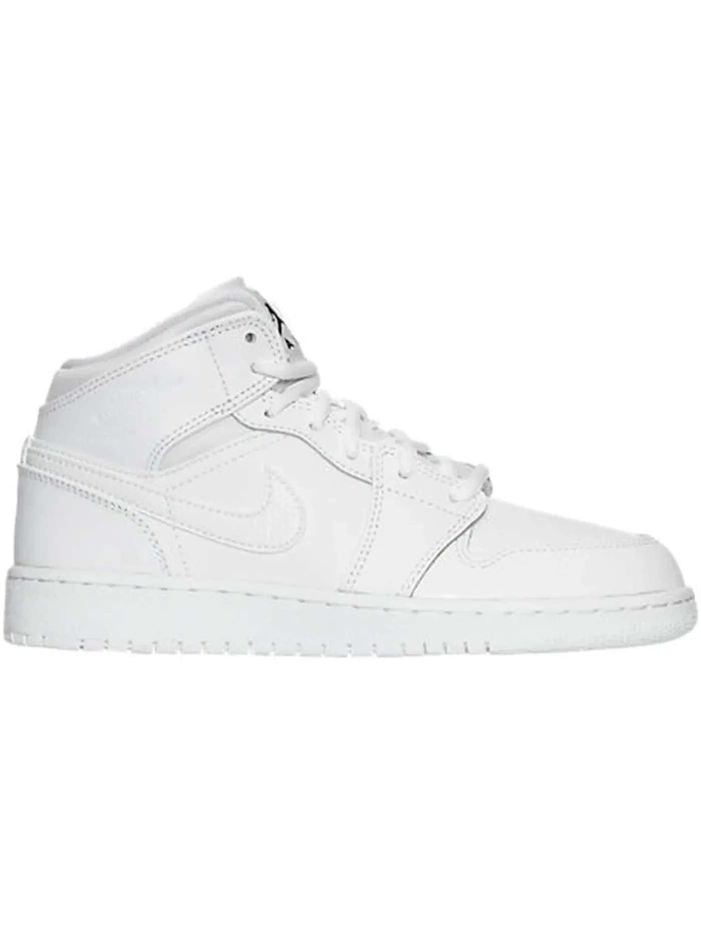 Детские кроссовки с повседневным стилем Jordan 1 Retro Mid Jordan — изображение 1 из 1, белый/черный-белый