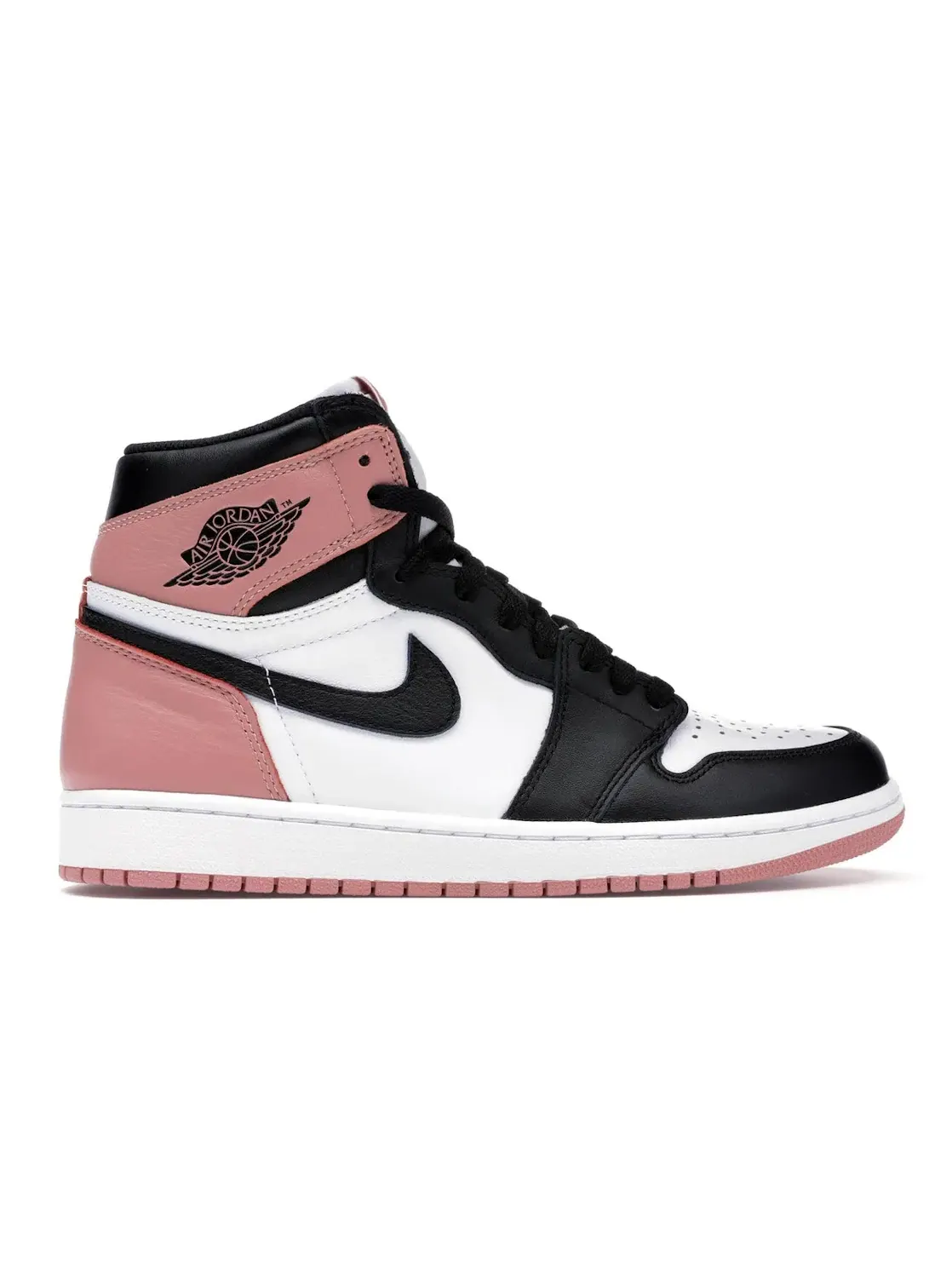 Мужские кроссовки высокие с классическим дизайном Jordan 1 Retro High Jordan — изображение 1 из 4, белый/черный-розовый
