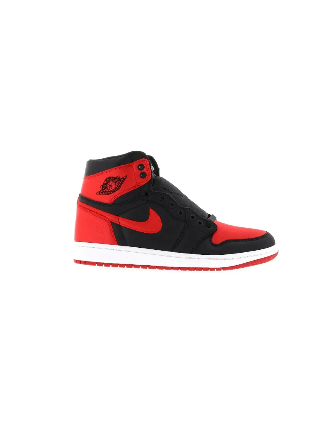 Мужские кроссовки Lifestyle Jordan 1 Retro High Satin Banned Jordan — изображение 1 из 4, черный/красный-белый