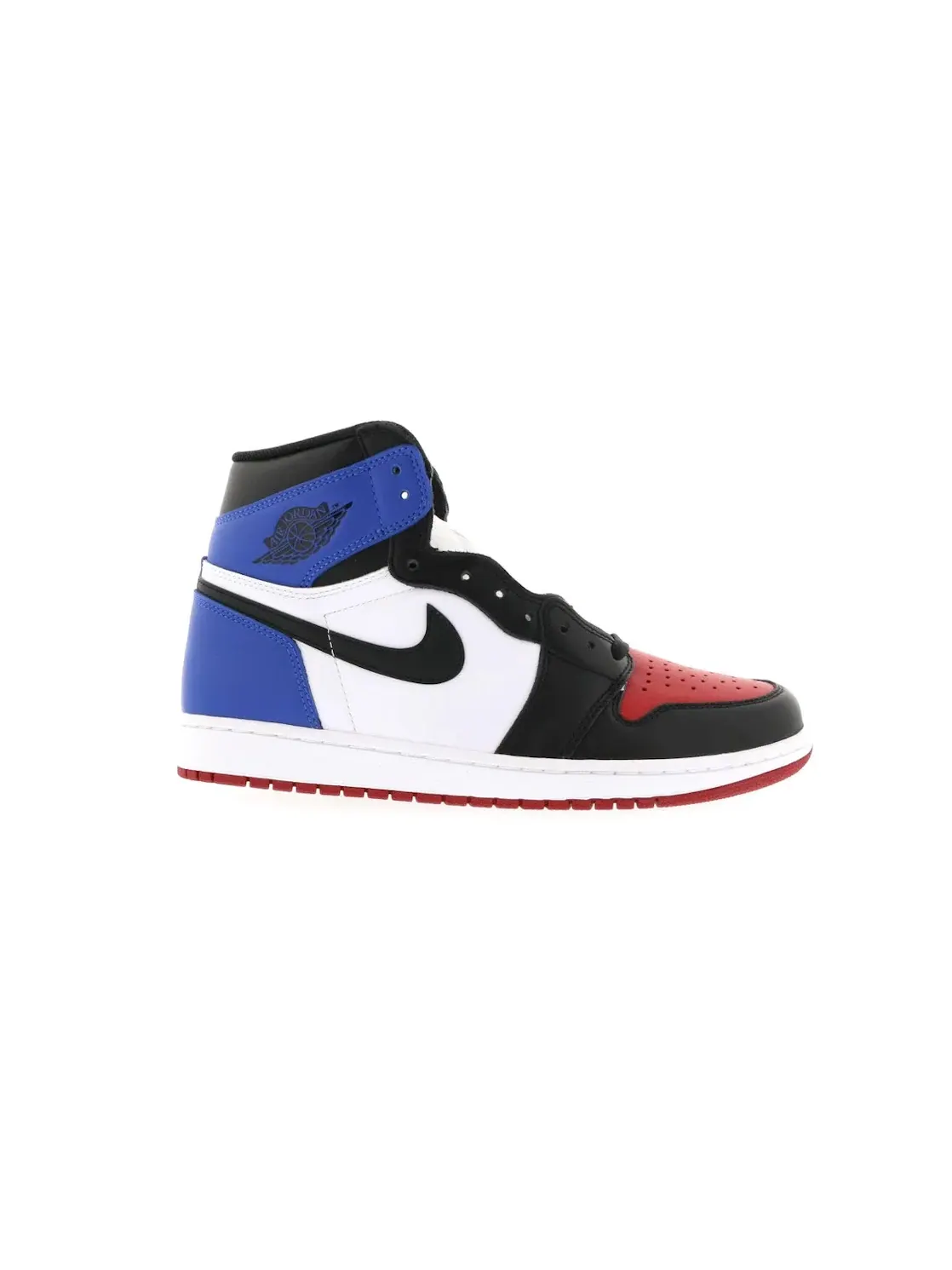 Мужские кроссовки на шнуровке с кожаным верхом Jordan 1 Retro — изображение 1 из 4, черный/красный