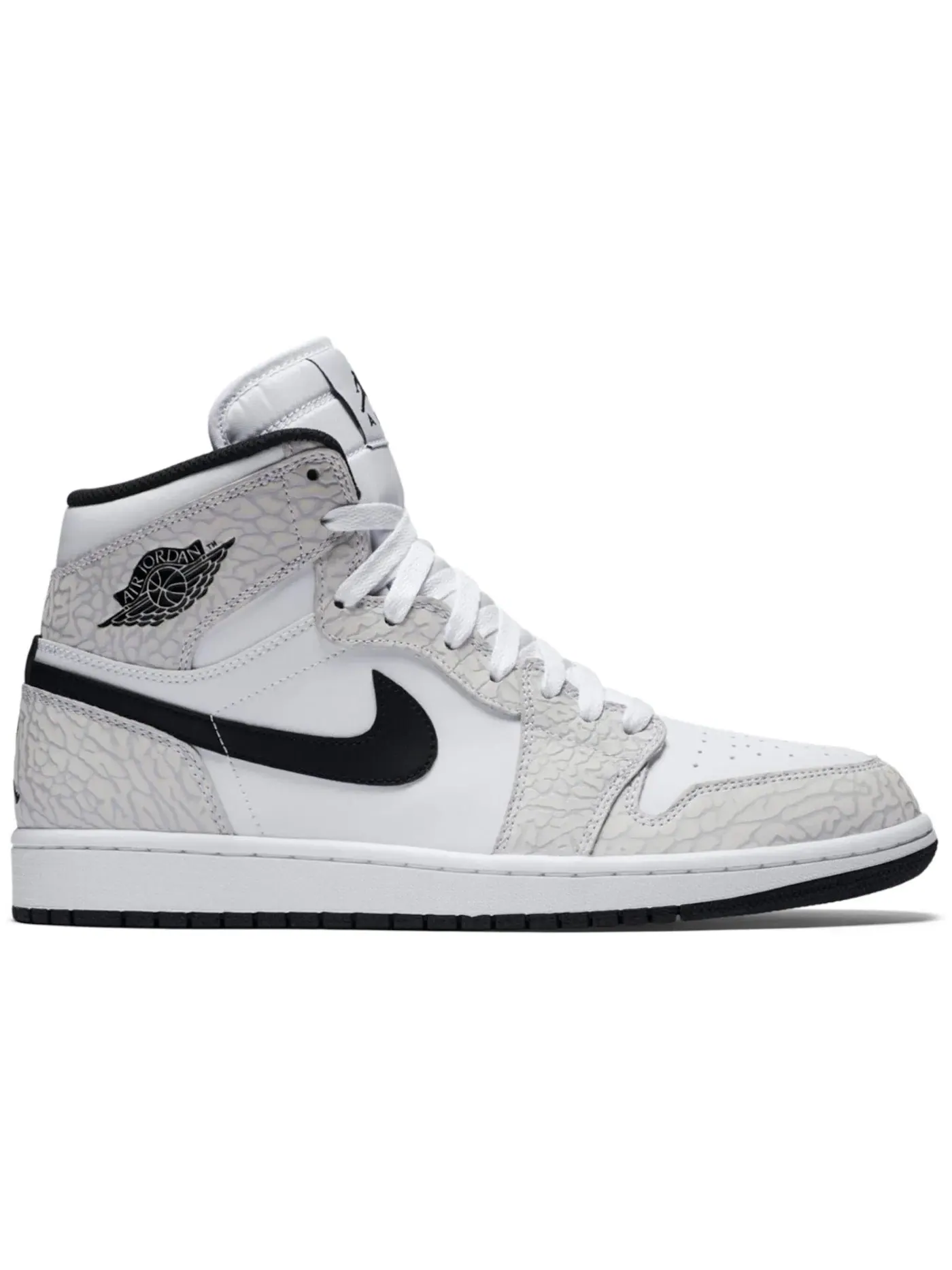 Мужские кроссовки с принтом слоновой кости Jordan 1 Retro Jordan — изображение 1 из 1, белый/платиновый
