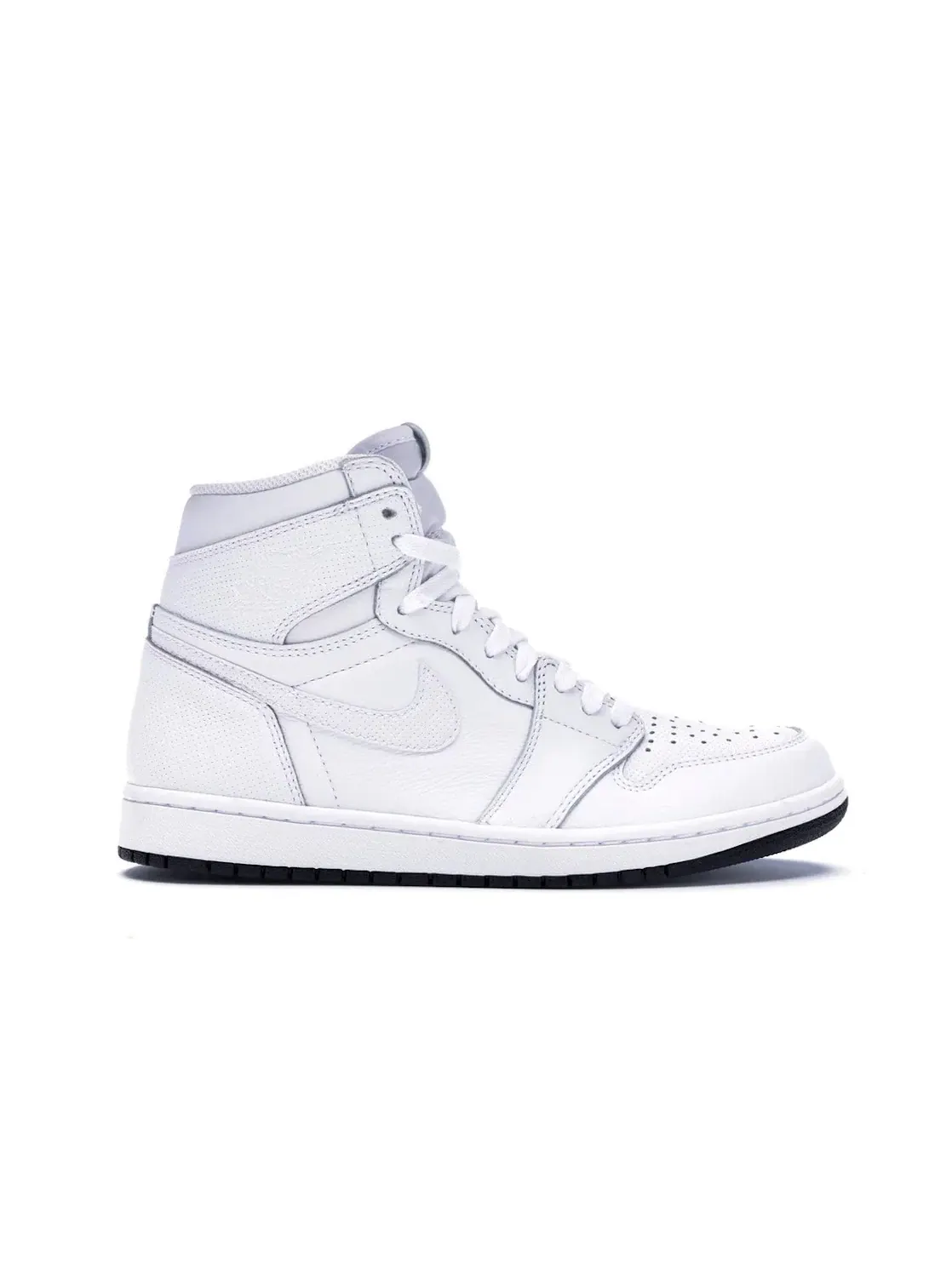 Мужские кроссовки с перфорированной кожей Jordan 1 Retro Jordan — изображение 1 из 4, белый/черный-белый