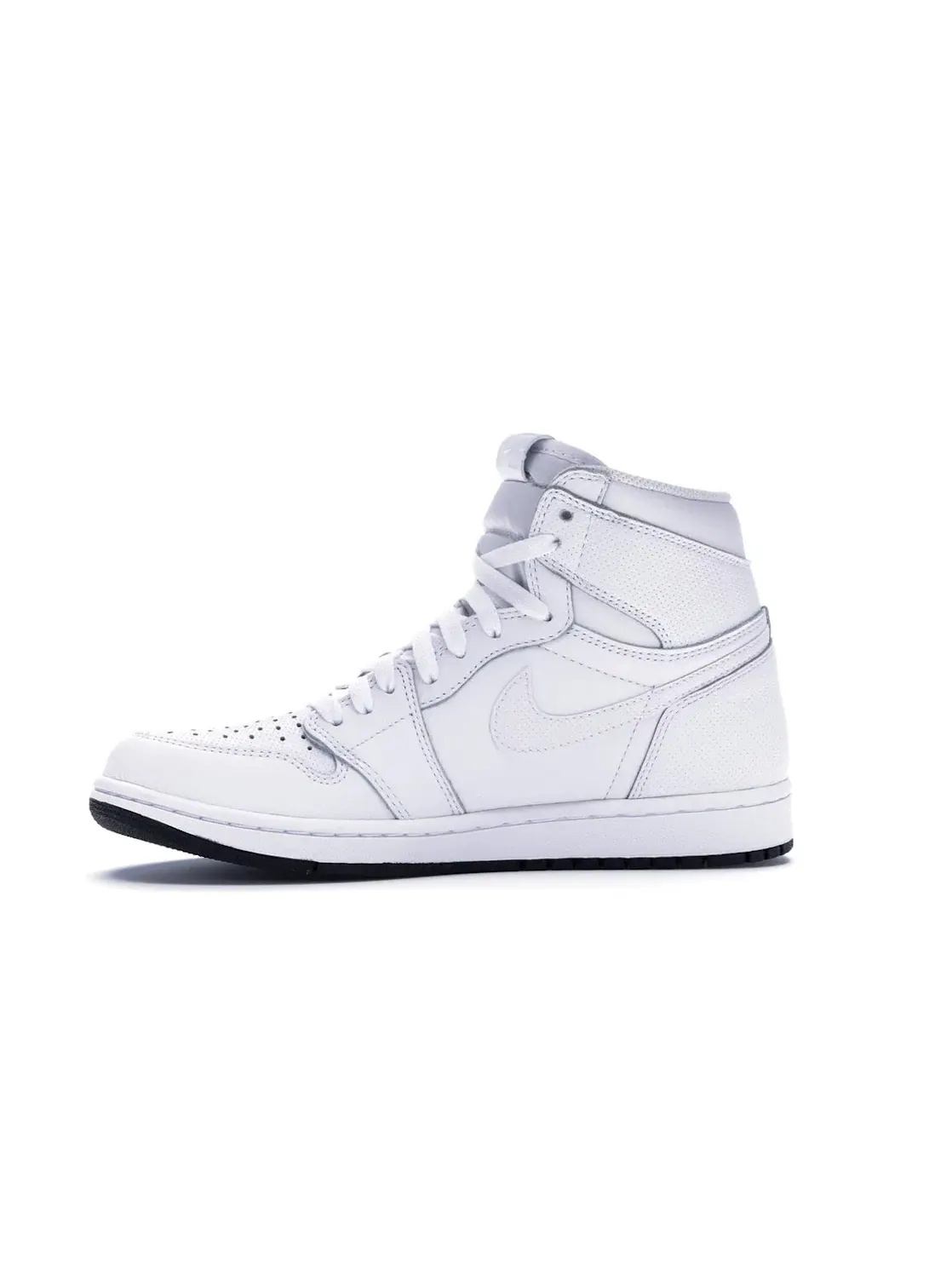 Мужские кроссовки с перфорированной кожей Jordan 1 Retro Jordan — изображение 3 из 4, белый/черный-белый