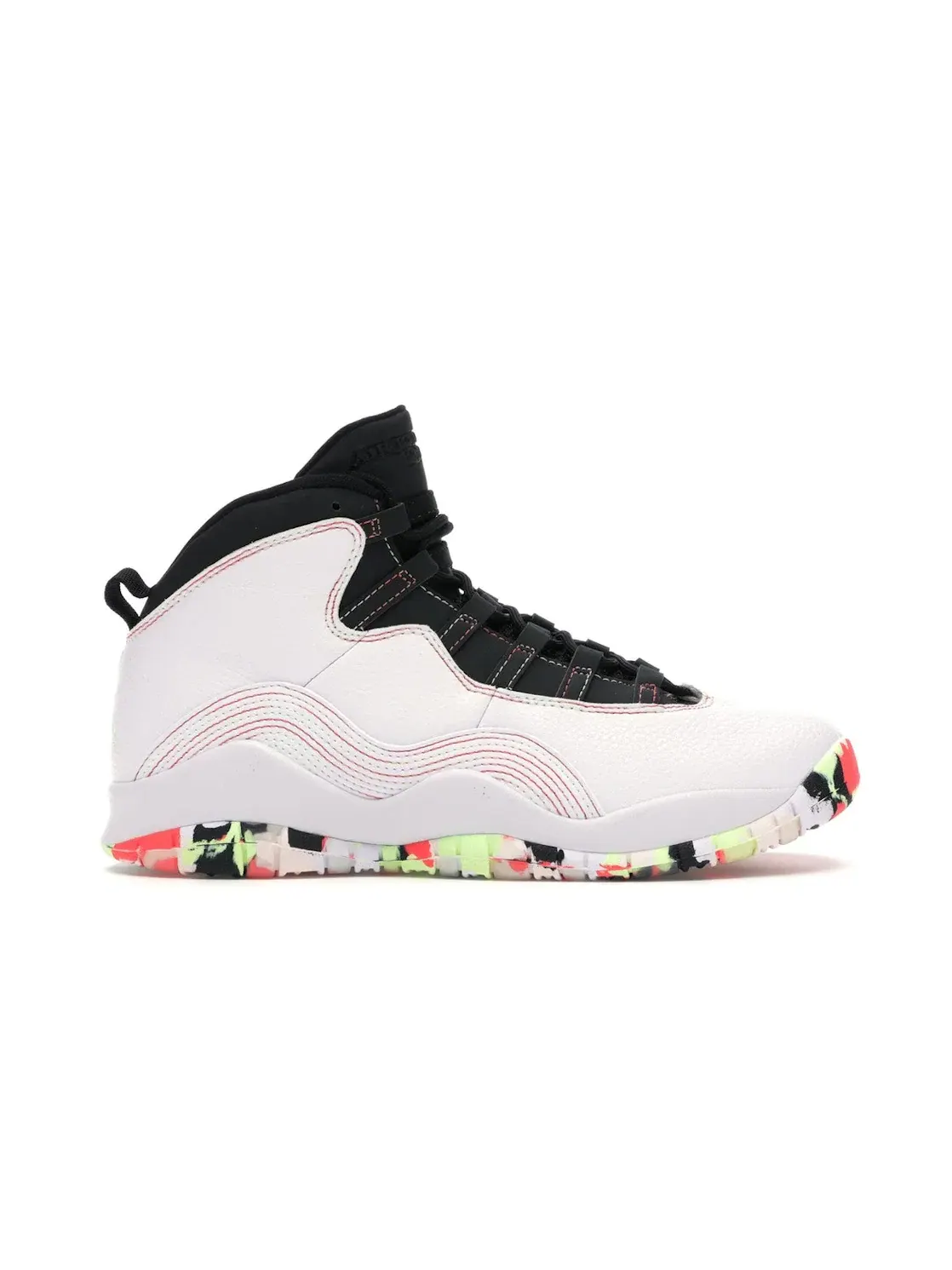 Детские кроссовки Lifestyle с яркой контрастной строчкой Jordan 10 Retro Jordan — изображение 1 из 4, белый/-черный