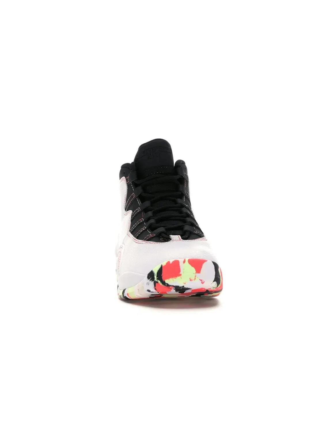 Детские кроссовки Lifestyle с яркой контрастной строчкой Jordan 10 Retro Jordan — изображение 2 из 4, белый/-черный