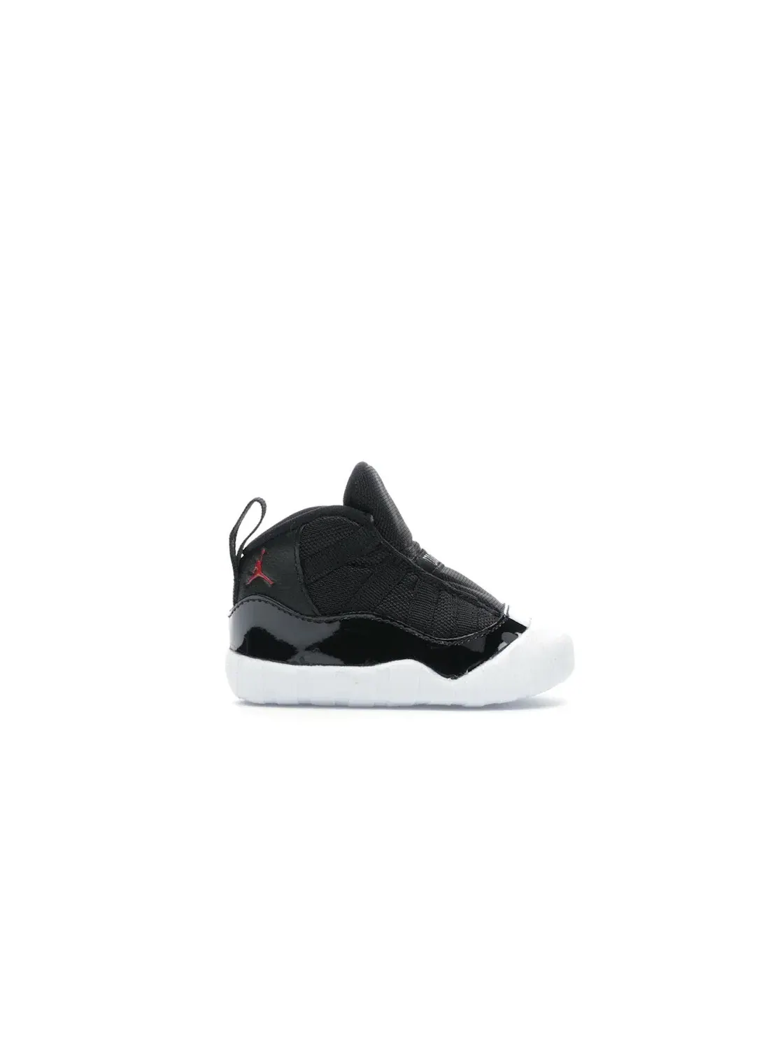 Детский пинеток-кроссовок Air Jordan 11 Crib Bootie 72-10 (I) Jordan — изображение 1 из 4, черный/красный-белый