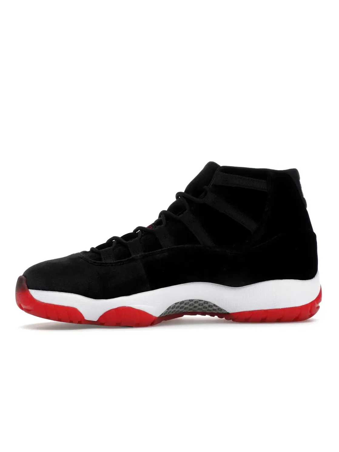 Женские кроссовки с вельветовым верхом Jordan 11 Retro — изображение 3 из 4, черный/красный/белый