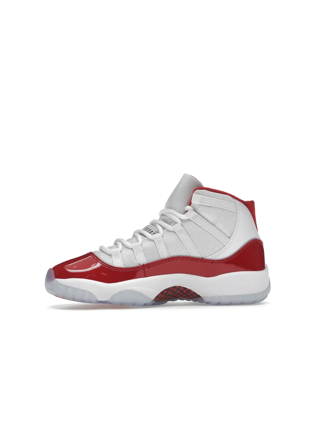 Детские кроссовки Lifestyle с глянцевым кожаным носком Jordan 11 Retro — изображение 3 из 4, белый/красный-черный