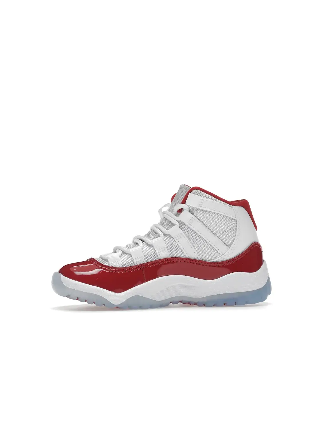 Детские кроссовки для мальчиков с высоким берцем Jordan 11 Retro Jordan — изображение 3 из 4, белый/красный-черный
