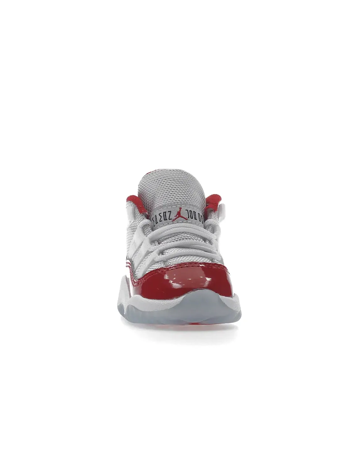 Детские кроссовки с верхом из кожи и сетки Jordan 11 Retro — изображение 2 из 4, белый/красный-черный