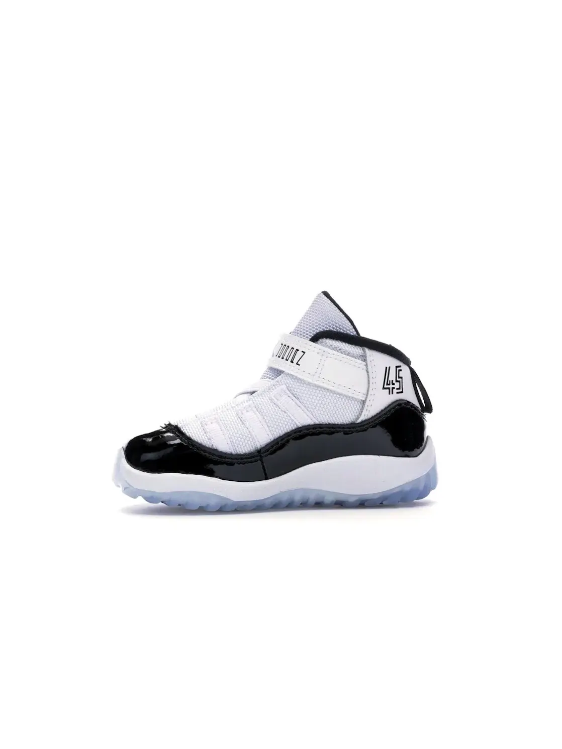 Детские кроссовки с кожаным верхом Jordan 11 Retro Concord (2018) TD Jordan — изображение 3 из 4, белый/черный