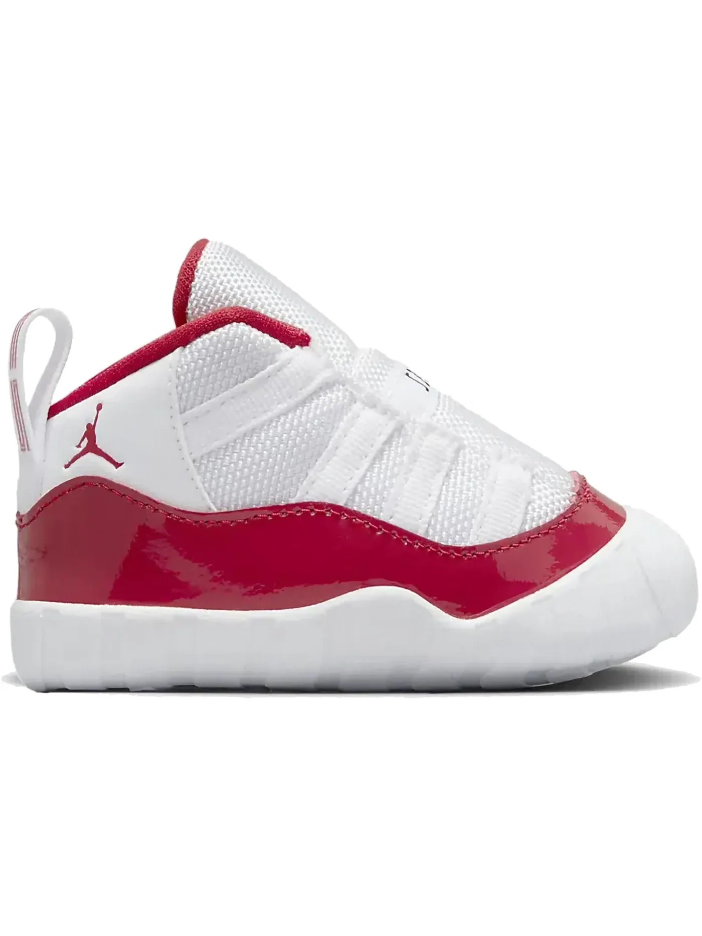 Детские пинетки-кроссовки с высоким верхом Jordan 11 Retro Crib Bootie — изображение 1 из 1, белый/красный-черный
