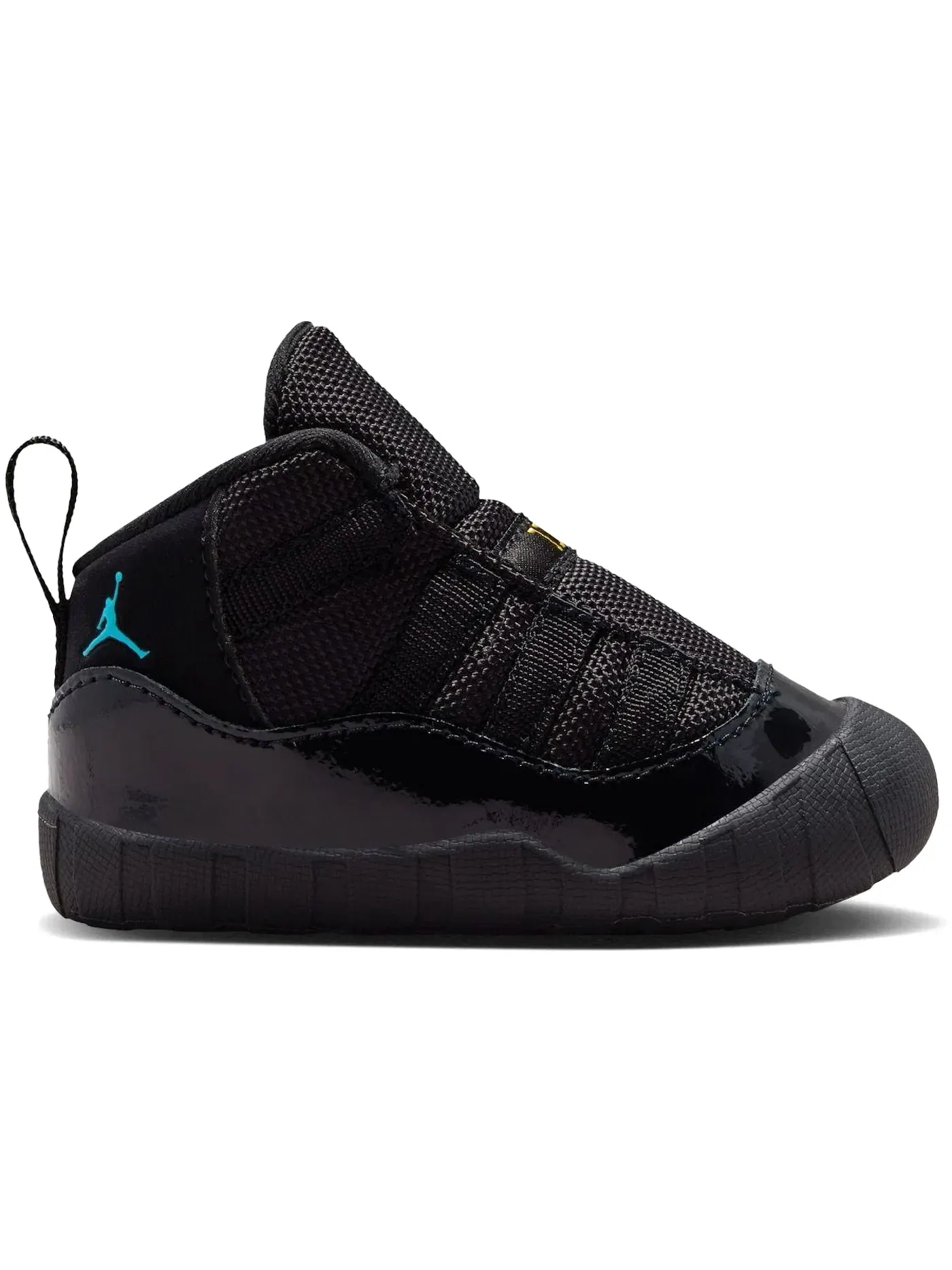 Детские пинетки-кроссовки с высоким берцем Jordan 11 Retro Crib Bootie — изображение 1 из 1, черный/синий