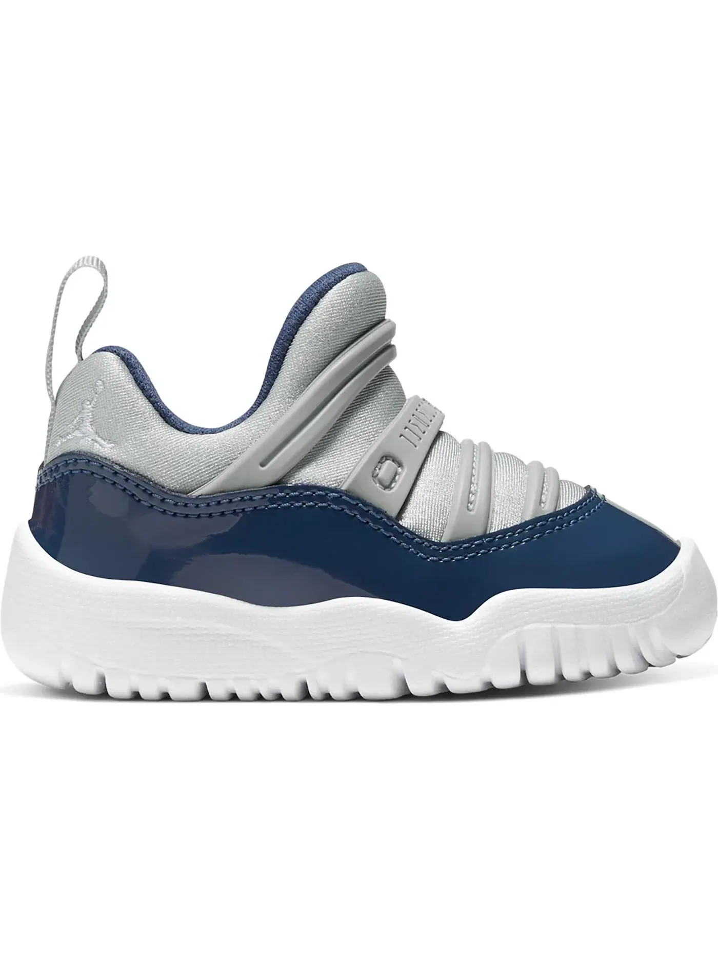 Детские кеды Lifestyle с принтом Jordan 11 Retro Little Flex Jordan — изображение 1 из 1, серый/темно-синий-белый