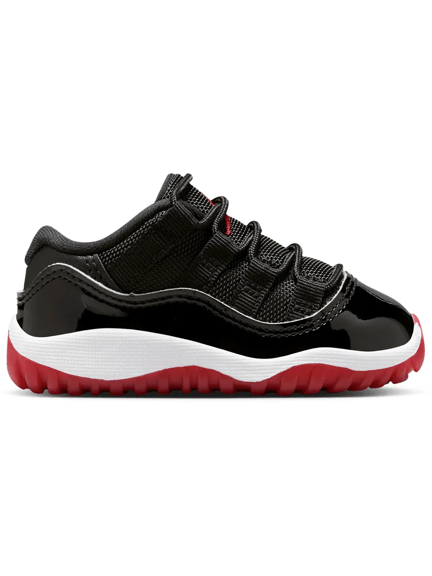 Детские кроссовки с блестящим носком Jordan 11 Retro Low Jordan — изображение 1 из 1, черный/белый-красный