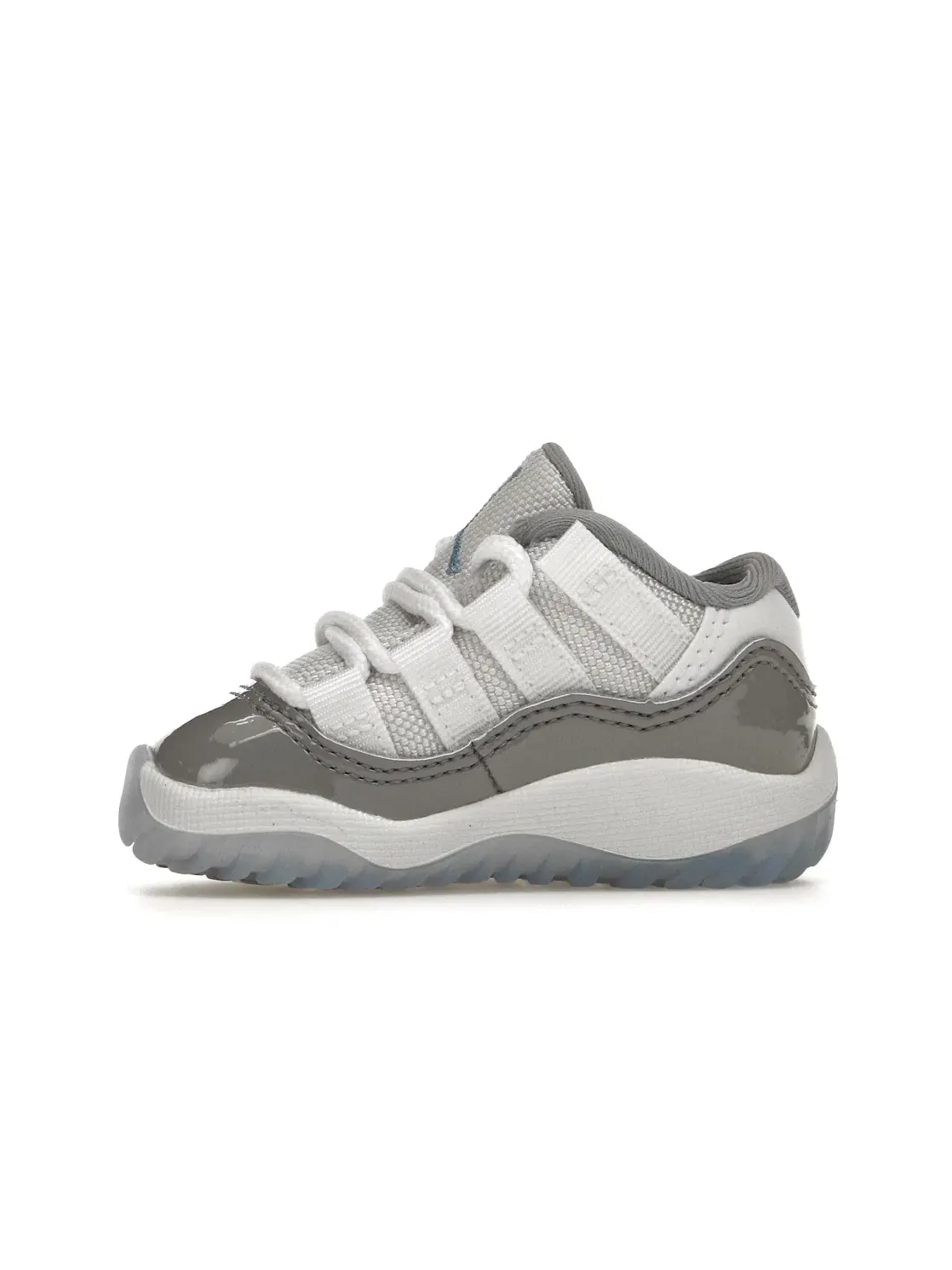 Детские кроссовки Lifestyle с патентованной кожей Jordan 11 Retro Low — изображение 3 из 4, белый/серый/синий