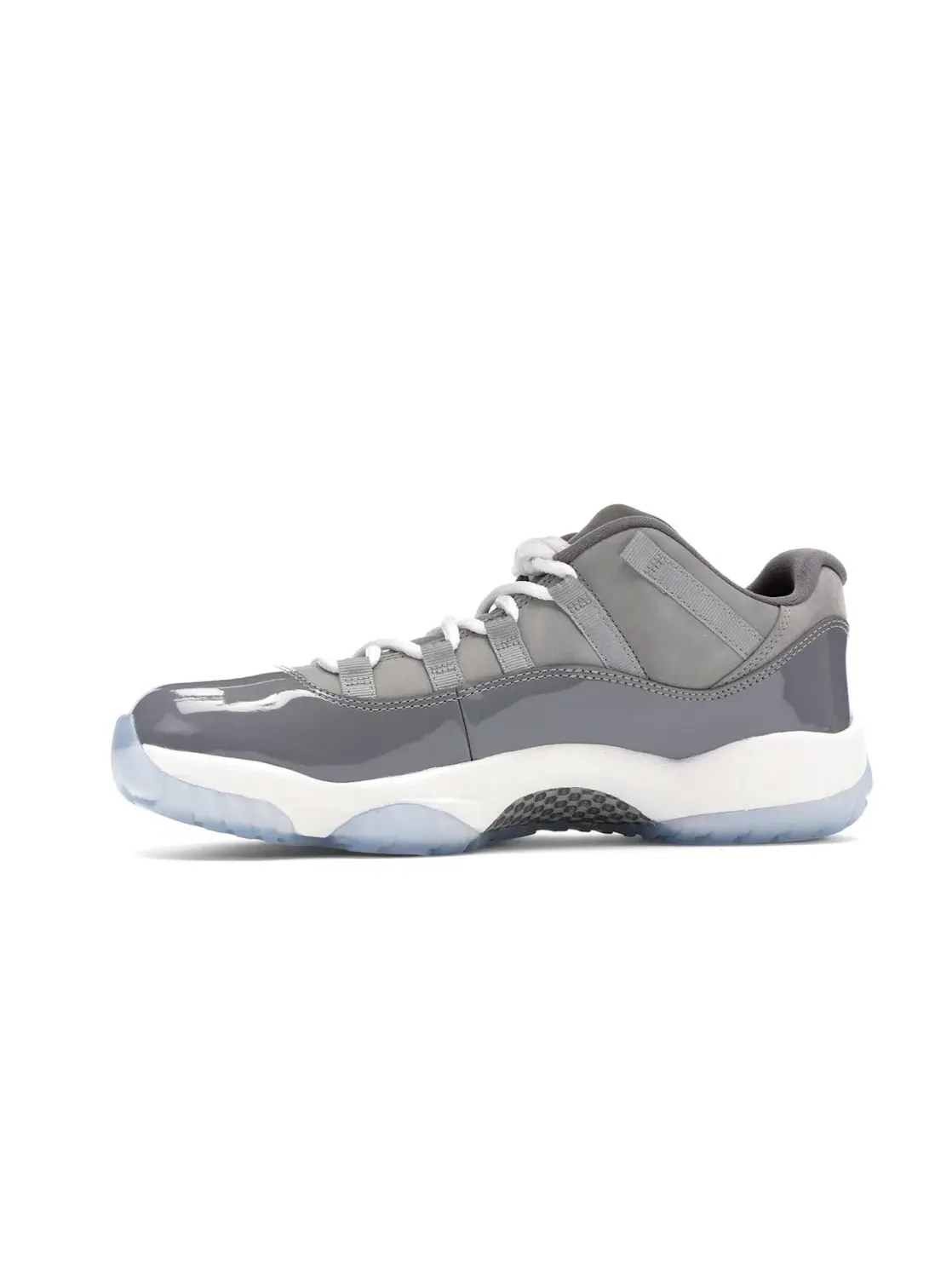 Мужские кроссовки из замши и кожи с моделью Jordan 11 Retro Low Jordan — изображение 3 из 4, серый/белый