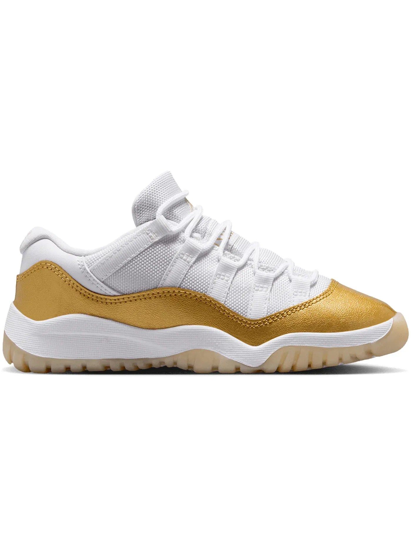 Детские кеды Lifestyle Jordan 11 Retro Low White/Metallic Gold/Team Gold — изображение 1 из 1