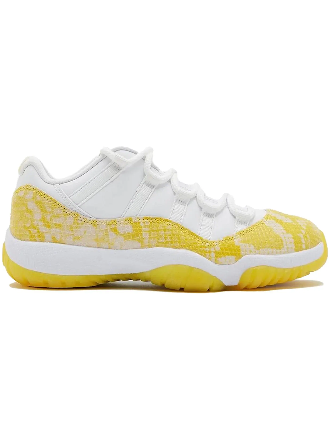 Детские кроссовки с змеиным принтом Jordan 11 Retro Low Jordan — изображение 1 из 1, белый/желтый