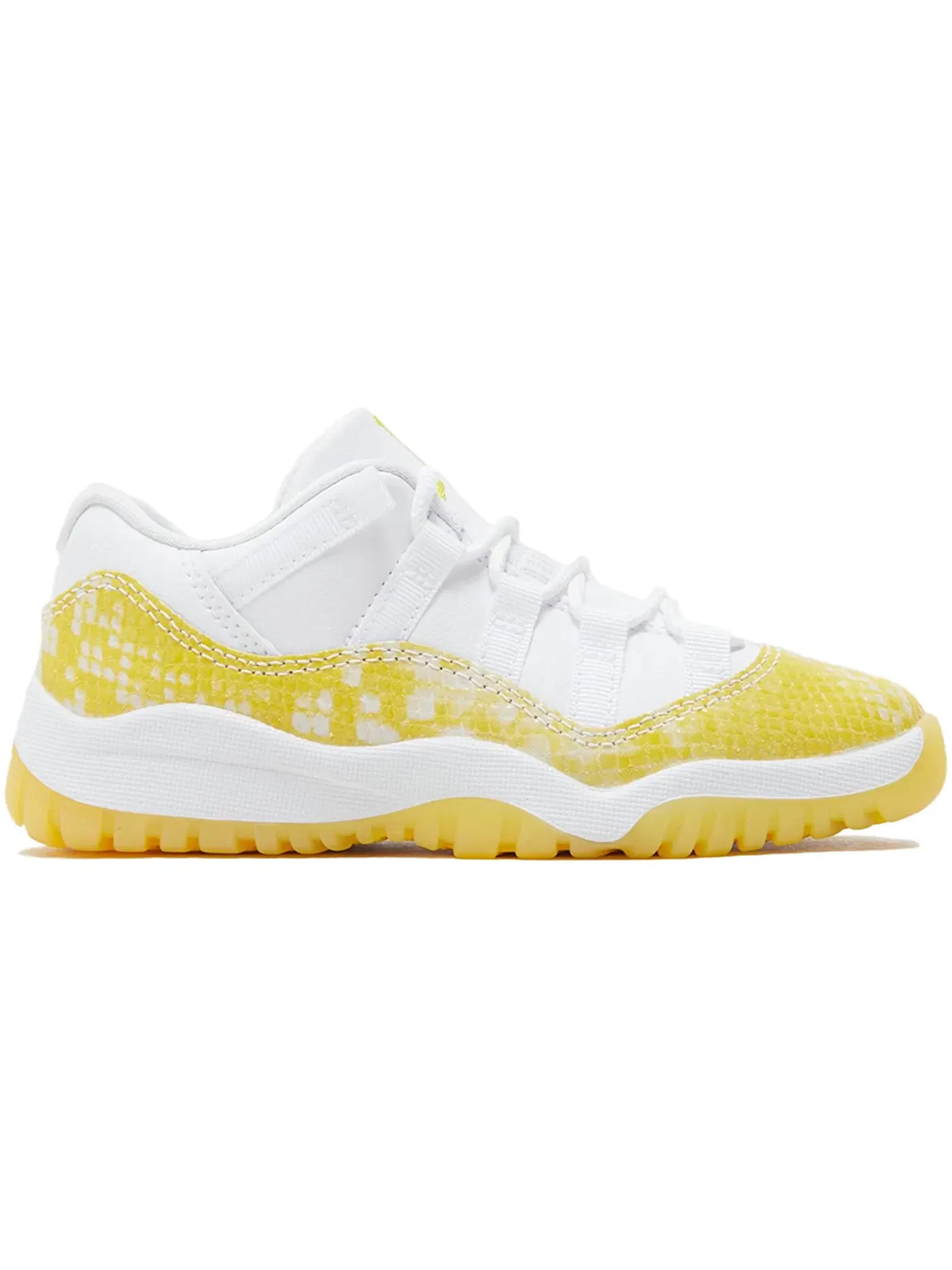 Детские кроссовки с змеиным принтом Jordan 11 Retro Low Jordan — изображение 1 из 1, белый/желтый