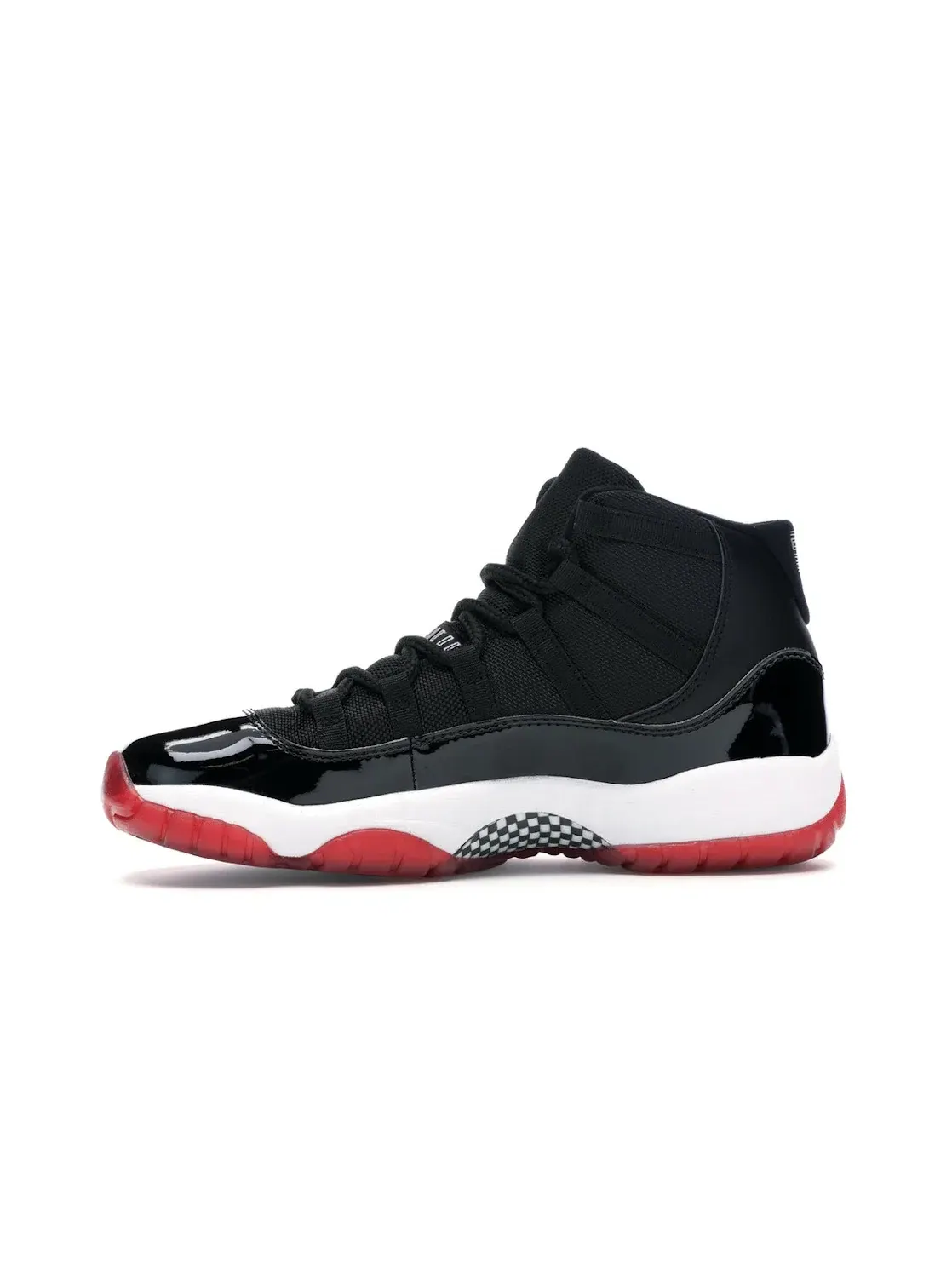 Детские кроссовки для мальчиков с высоким берцем Jordan 11 Retro Jordan — изображение 3 из 4, черный/белый-красный