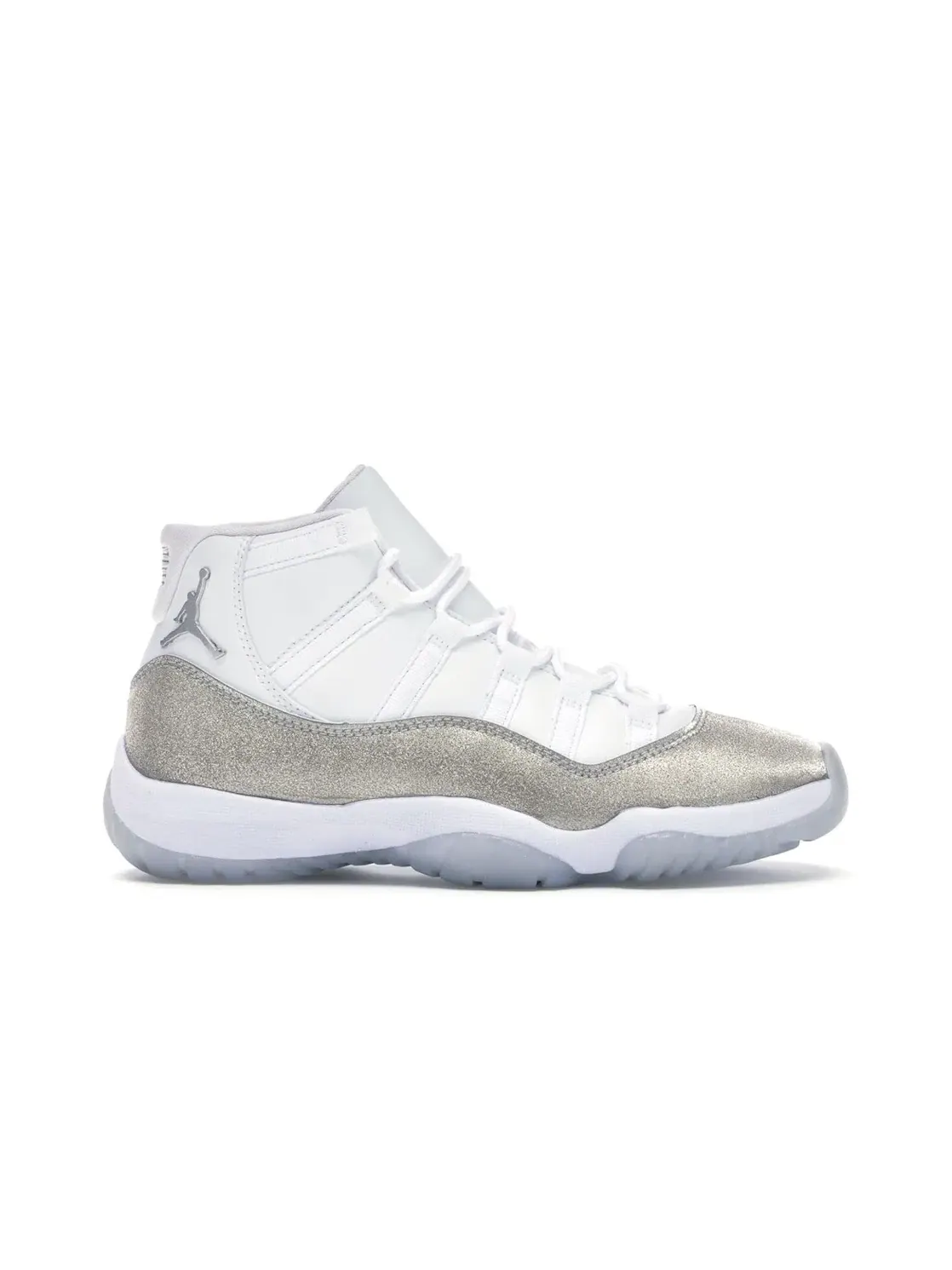 Женские кроссовки с высоким верхом Jordan 11 Retro White Metallic Silver (W) Jordan