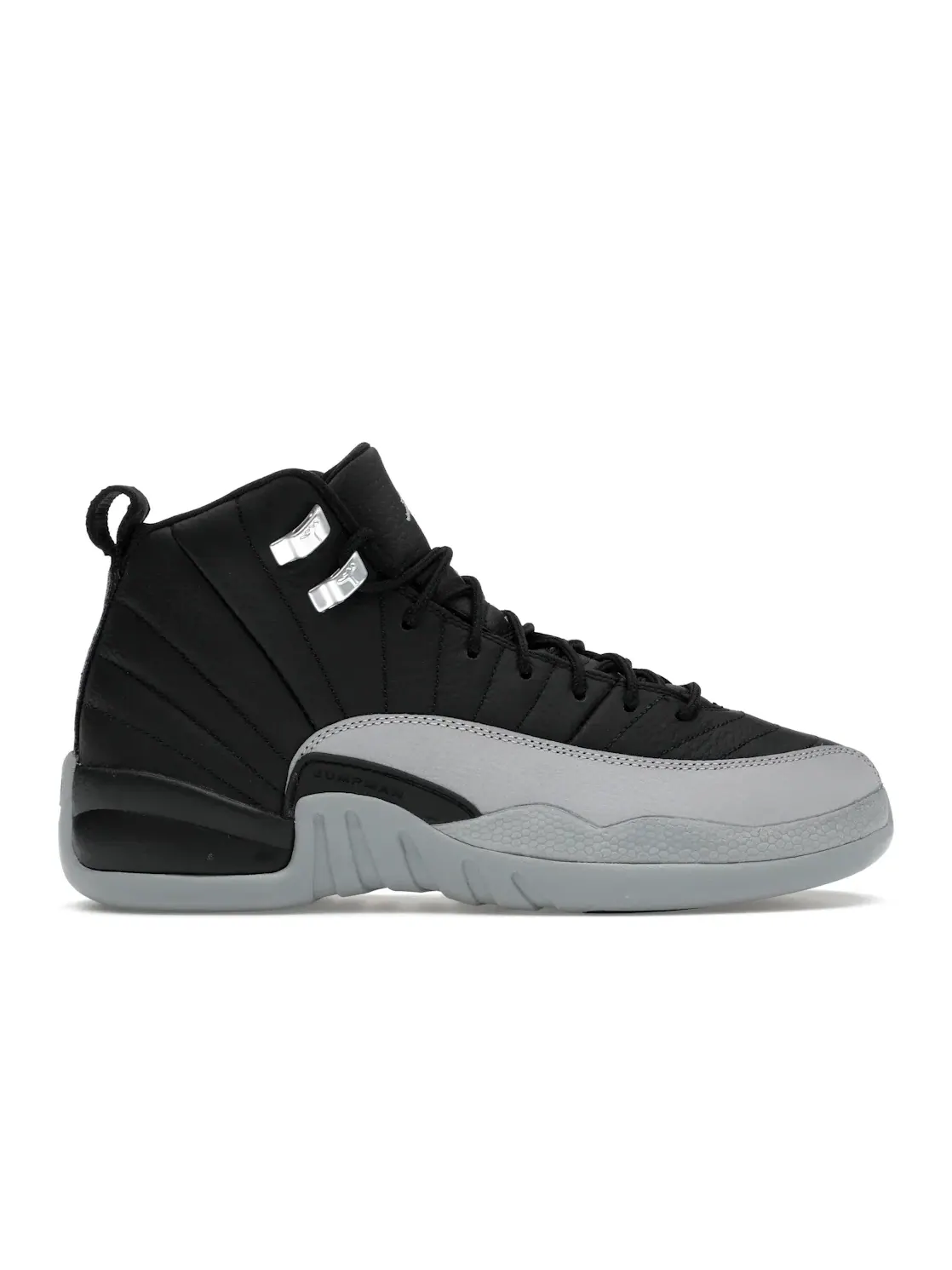 Детские кроссовки высокие с принтом Jordan 12 Retro Barons (GS) Jordan — изображение 1 из 4, черный/серый-белый