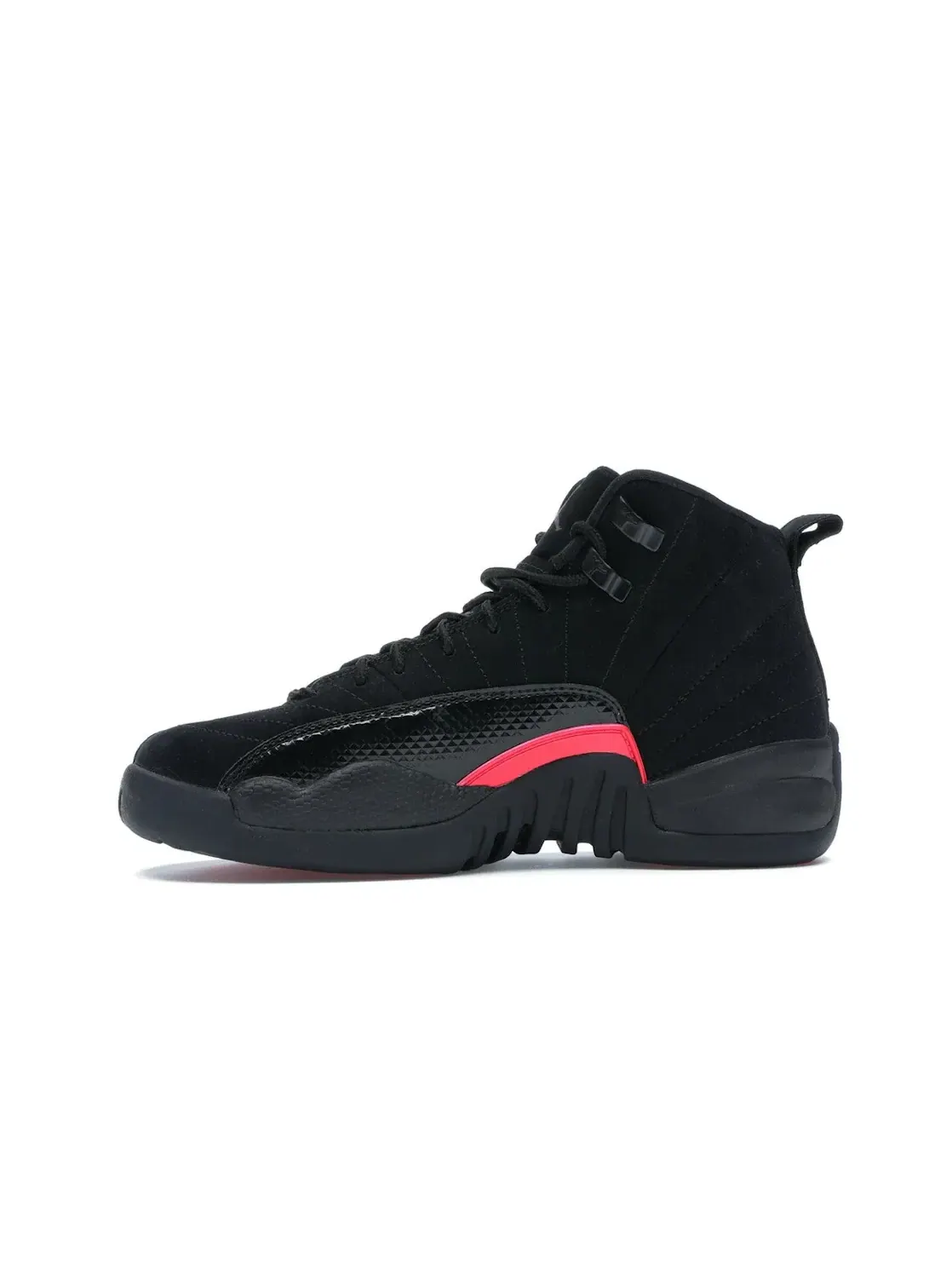 Детский баскетбольный кроссовок с длинным шнурованием Jordan 12 Retro Jordan — изображение 3 из 4, черный/розовый