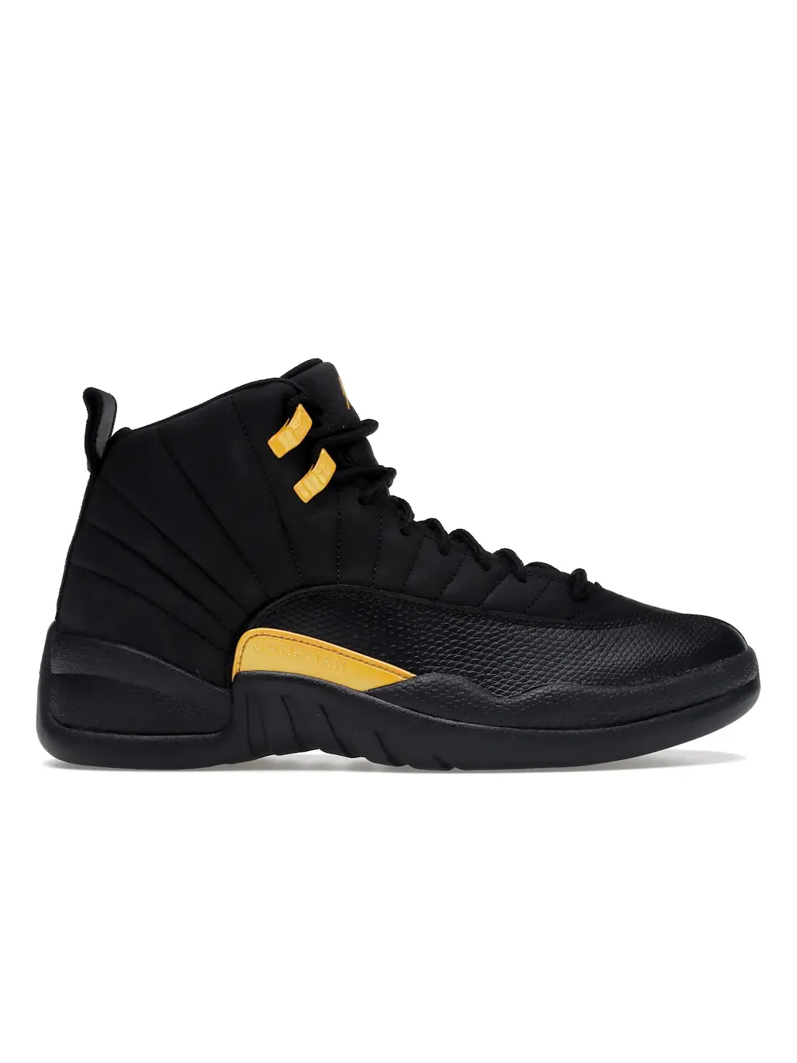 Мужские кроссовки кожаные с принтом Jordan 12 Retro — изображение 1 из 4, черный
