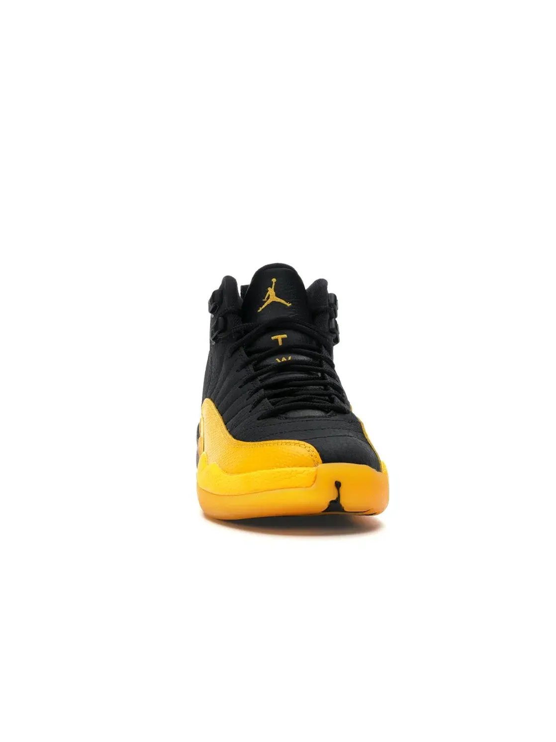 Детские кроссовки для мальчиков с верхом из натуральной кожи Jordan 12 Retro Jordan — изображение 2 из 4, черный/золотистый