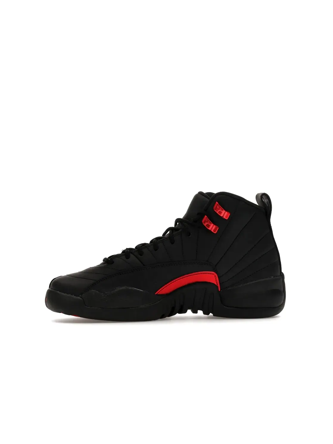 Детские кроссовки с длинным шнурованием Jordan 12 Retro Jordan — изображение 3 из 4, черный/черный/красный