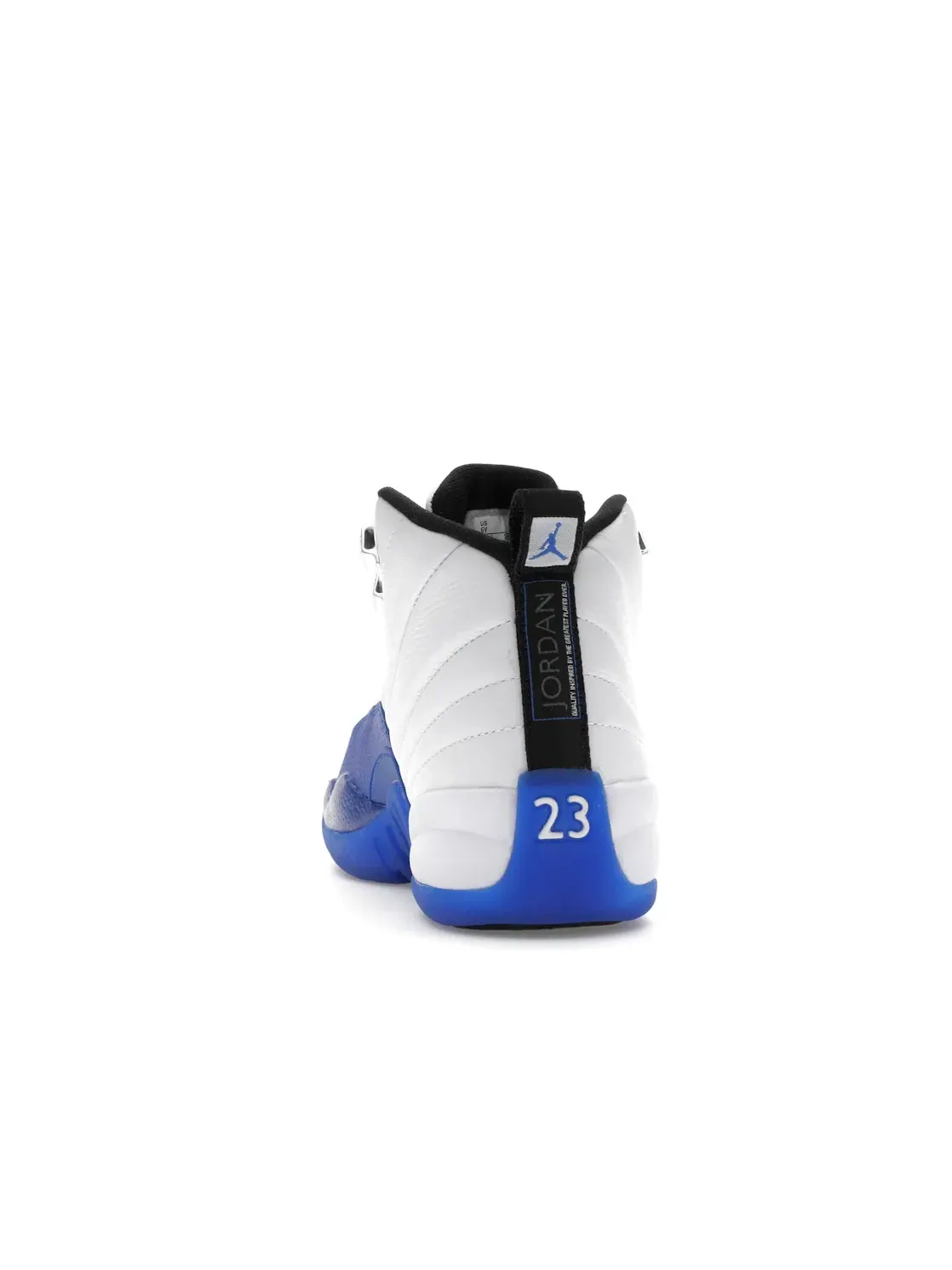 Детские кроссовки с длинным шнурком Jordan 12 Retro Jordan — изображение 4 из 4, белый/черный