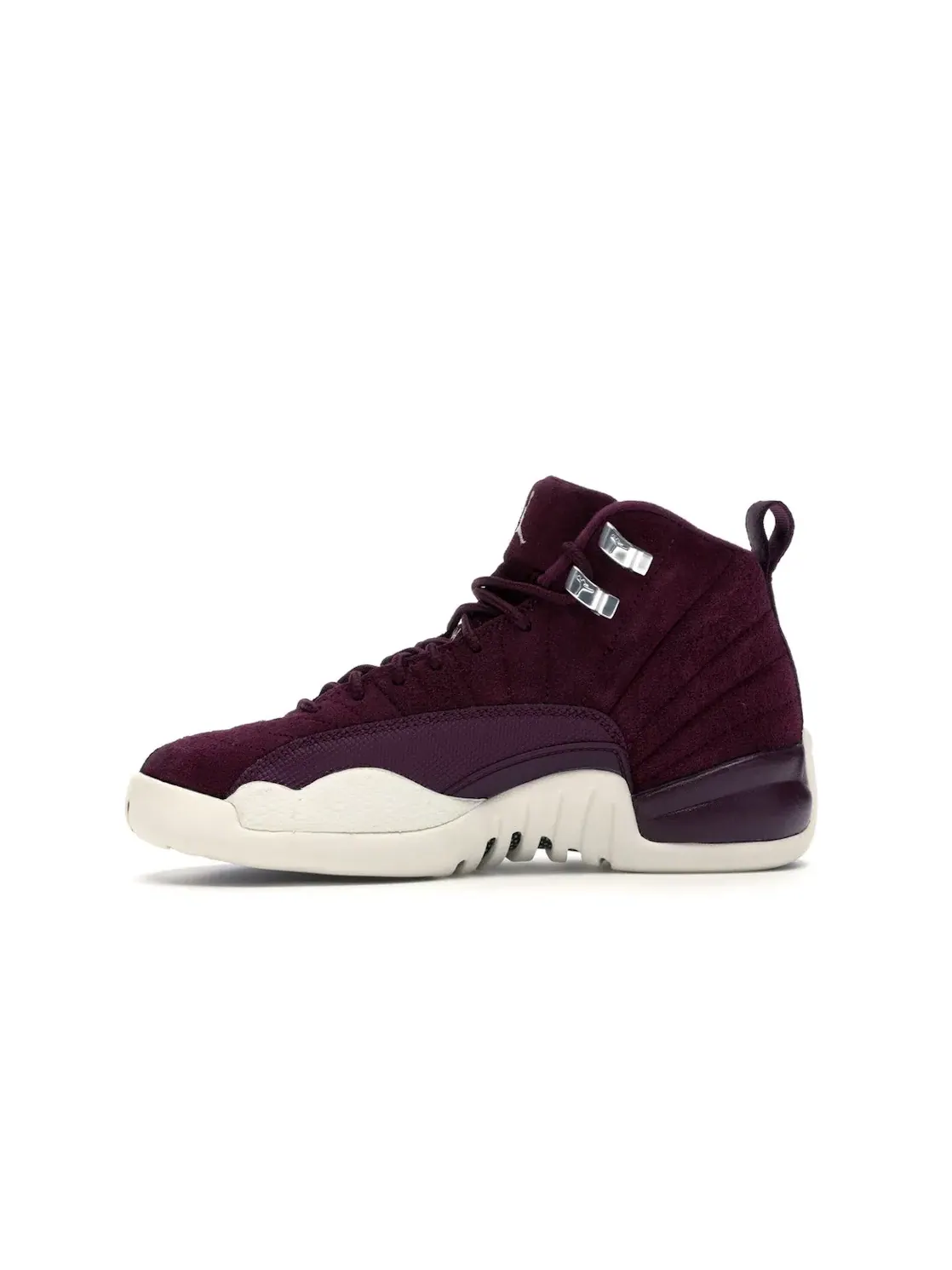 Детские кроссовки с замшевым верхом Jordan 12 Retro Bordeaux — изображение 3 из 4, металлик серебристый