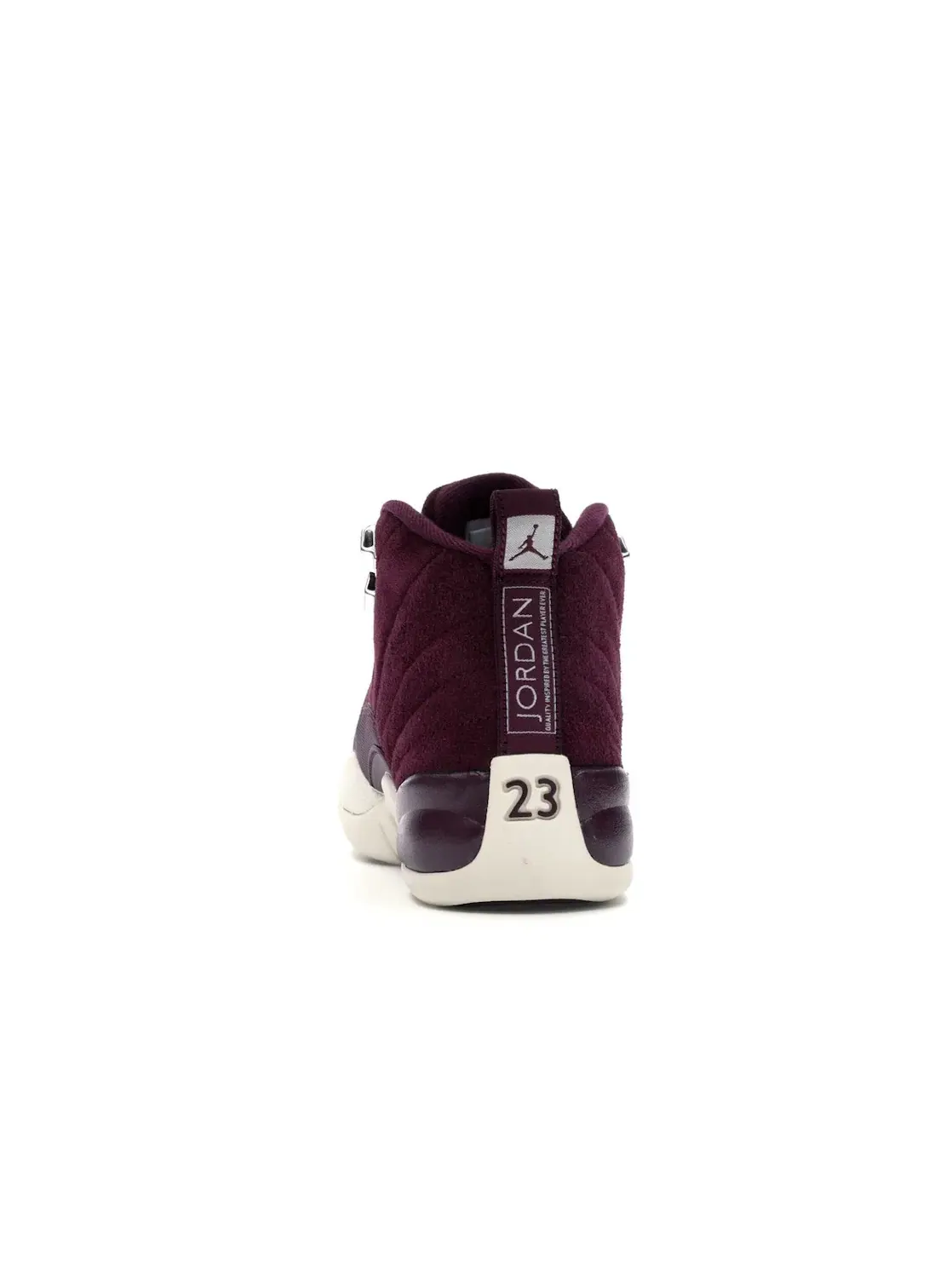 Детские кроссовки с замшевым верхом Jordan 12 Retro Bordeaux — изображение 4 из 4, металлик серебристый