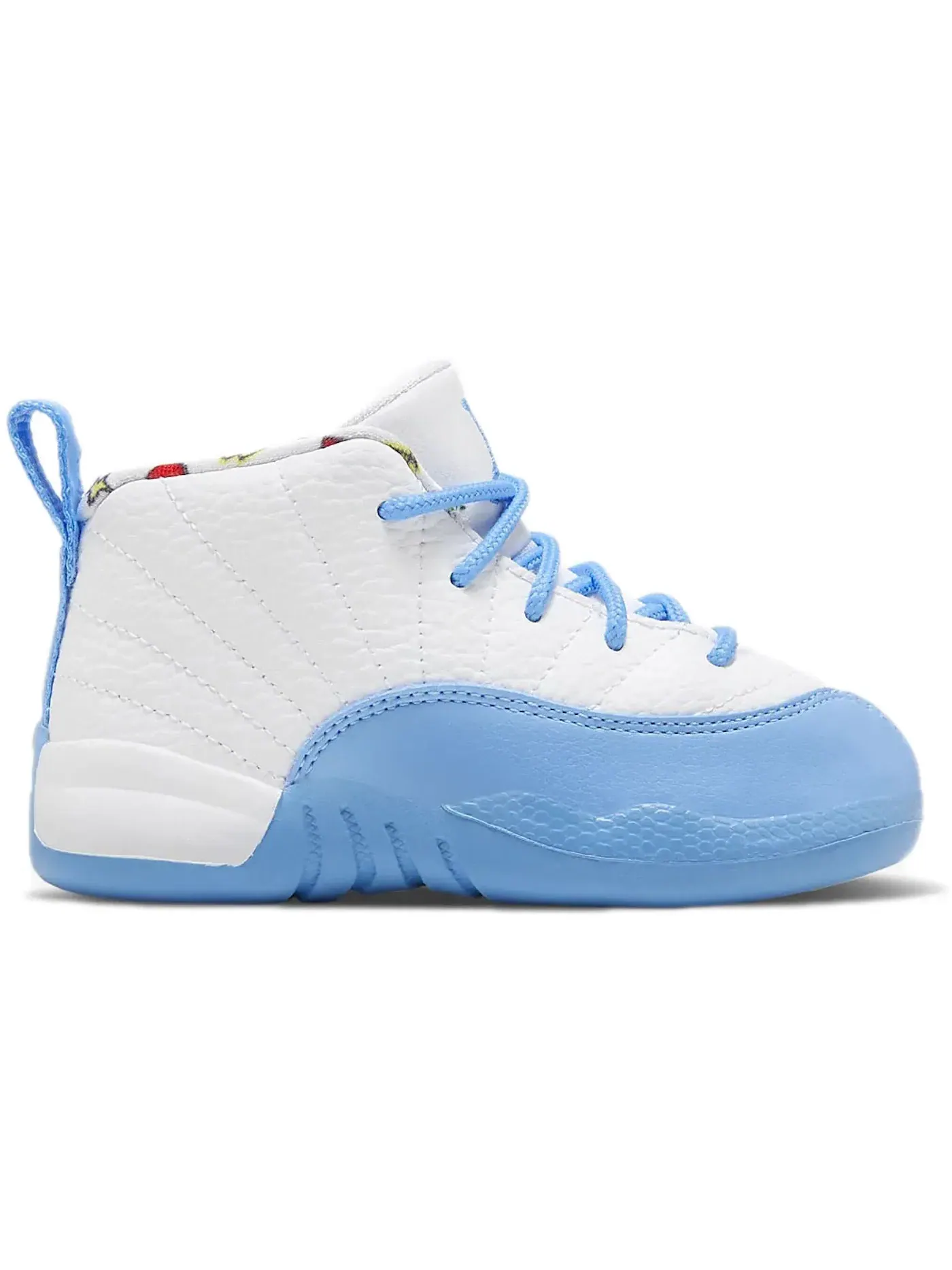 Детские кроссовки Lifestyle с принтом смайликов Jordan 12 Retro — изображение 1 из 1, белый///синий
