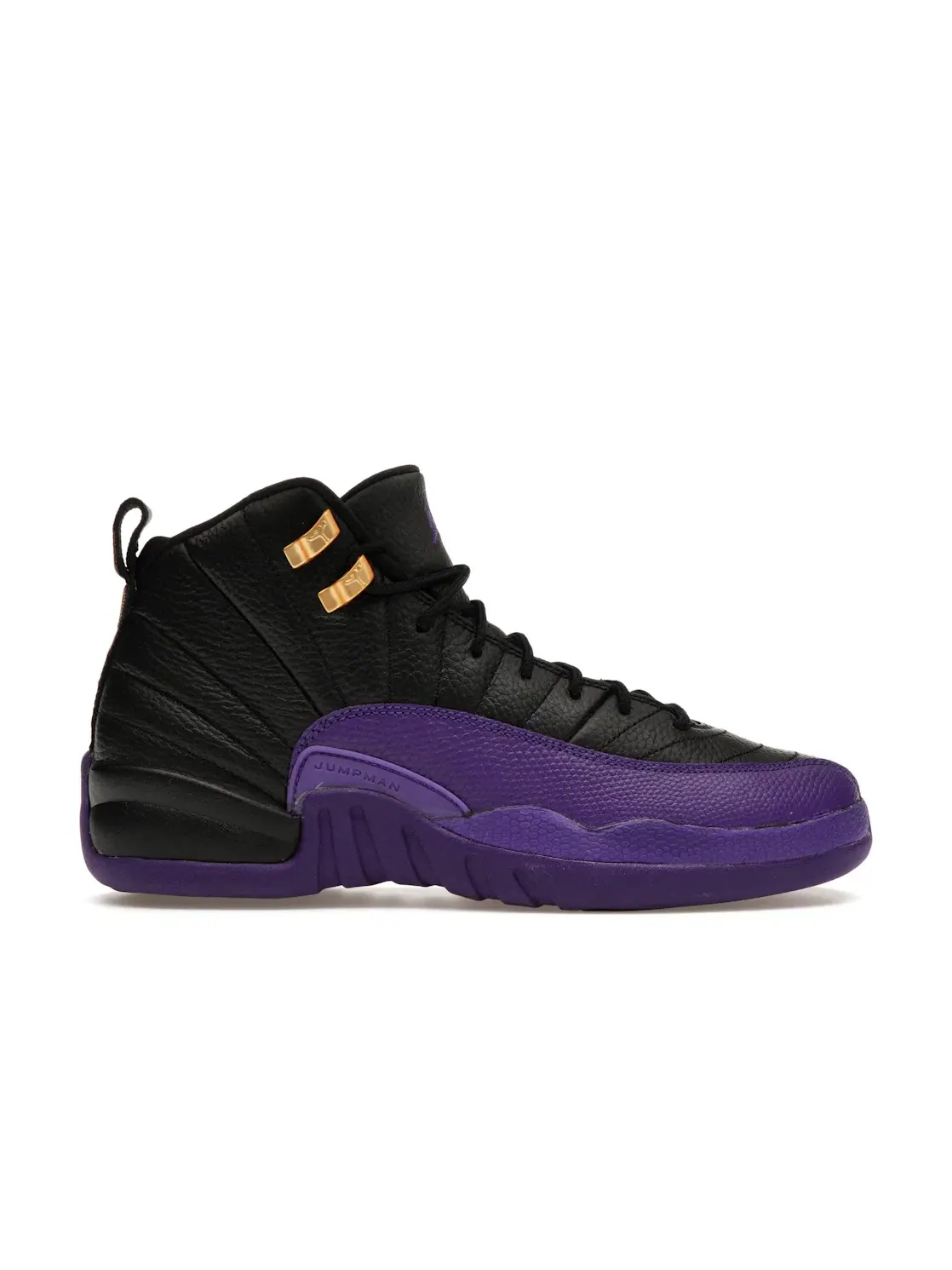 Детские кроссовки высокие с принтом Jordan 12 Retro Jordan — изображение 1 из 4, черный/фиолетовый