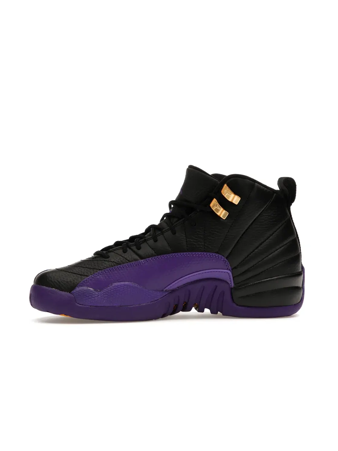 Детские кроссовки высокие с принтом Jordan 12 Retro Jordan — изображение 3 из 4, черный/фиолетовый