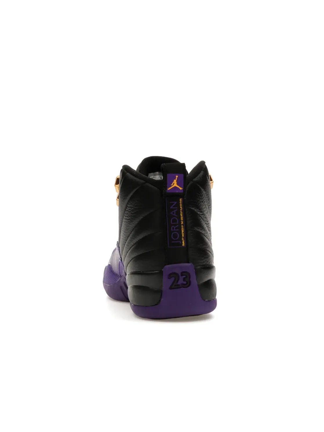 Детские кроссовки высокие с принтом Jordan 12 Retro Jordan — изображение 4 из 4, черный/фиолетовый