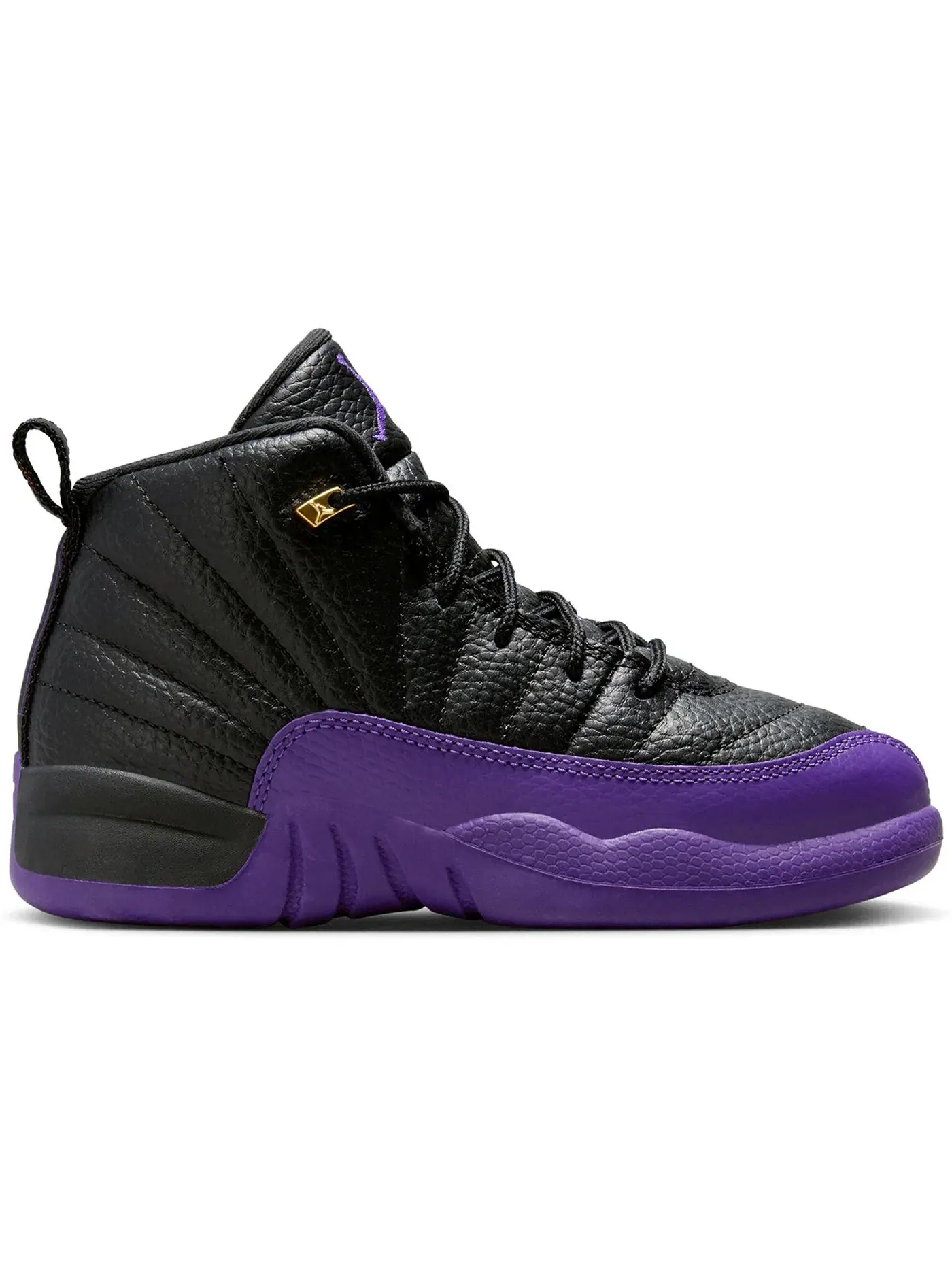 Детские кроссовки с принтом Jordan 12 Retro Jordan — изображение 1 из 1, черный/фиолетовый