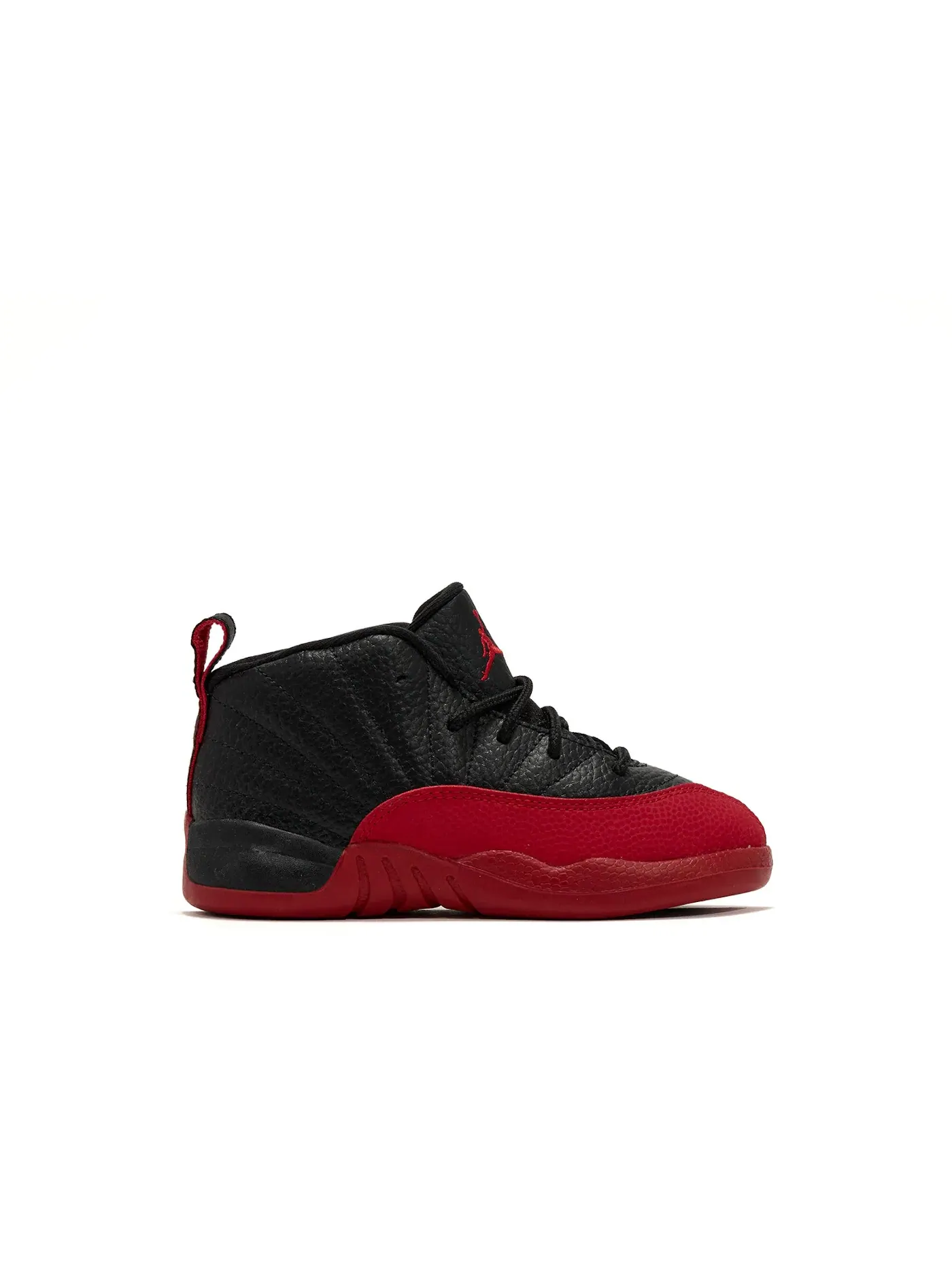 Детские кроссовки с кожаным верхом Jordan 12 Retro — изображение 1 из 1, черный/красный