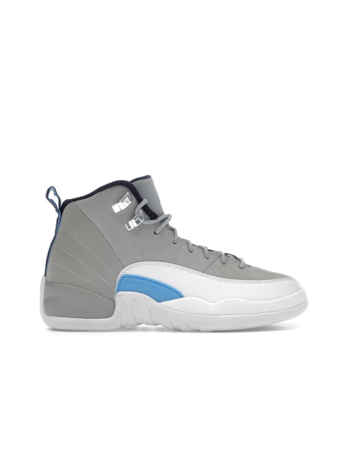 Детские кроссовки Lifestyle с высоким верхом Jordan 12 Retro Jordan — изображение 1 из 4, серый/синий-белый