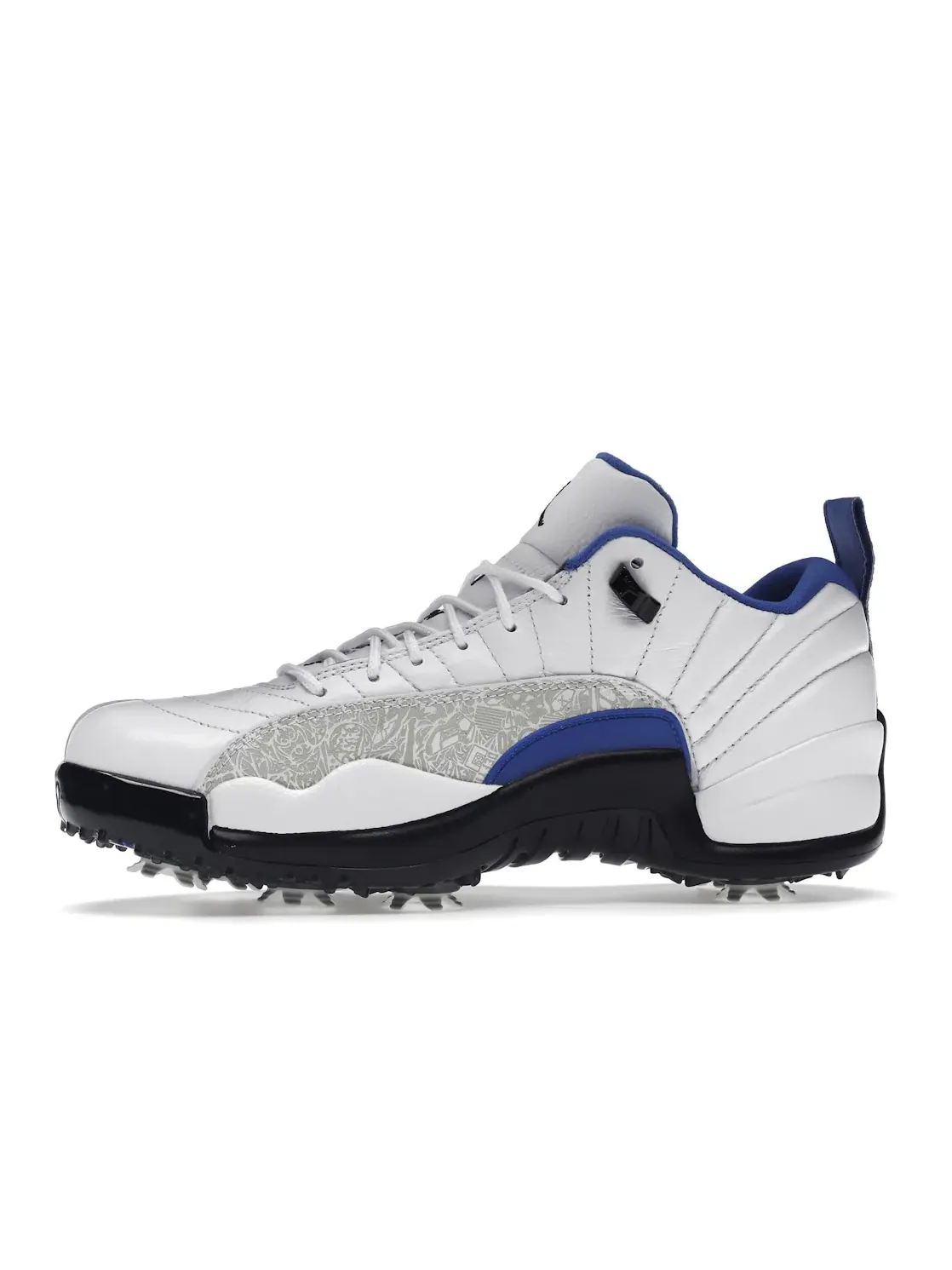 Мужские кроссовки для гольфа с лазерным узором Jordan 12 Retro Low Golf NRG P22 Jordan — изображение 3 из 4, белый//черный