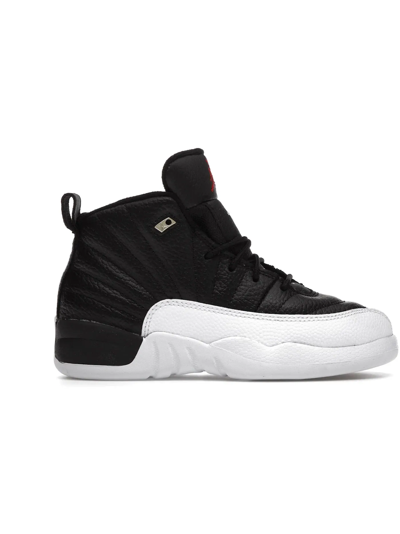 Детские кроссовки высокие с принтом Jordan 12 Retro — изображение 1 из 1, черный/красный-белый