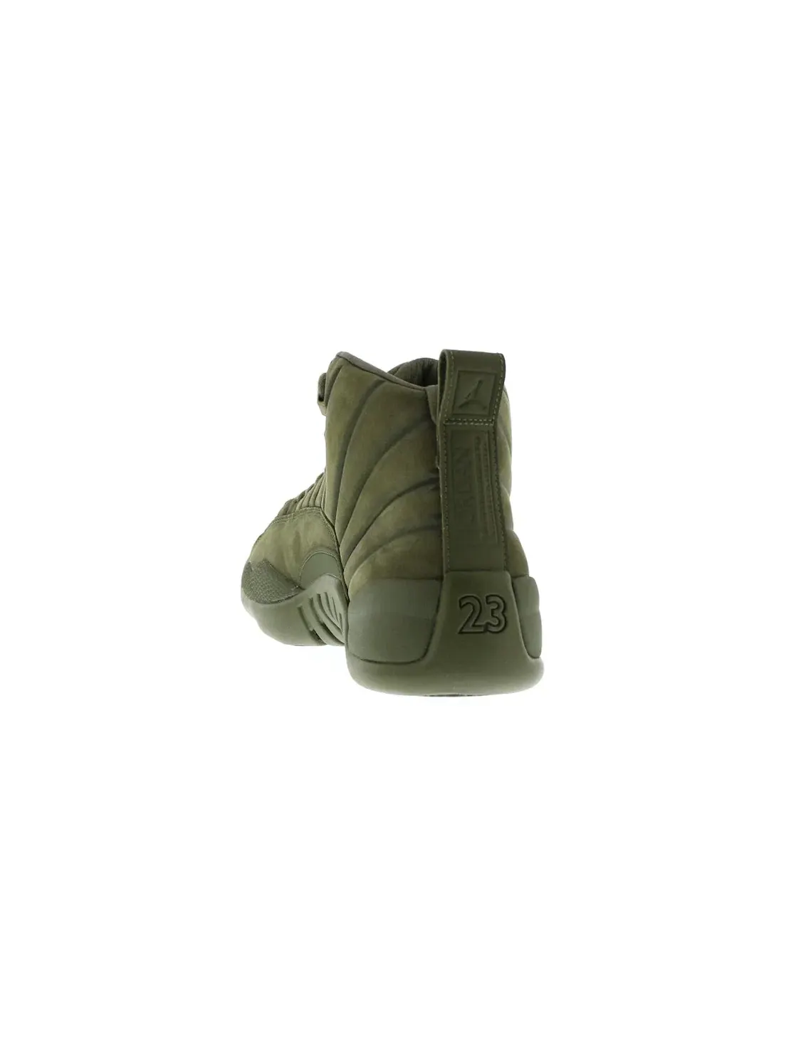 Мужские кроссовки замшевые Jordan 12 Retro PSNY Olive — изображение 4 из 4, оливковый
