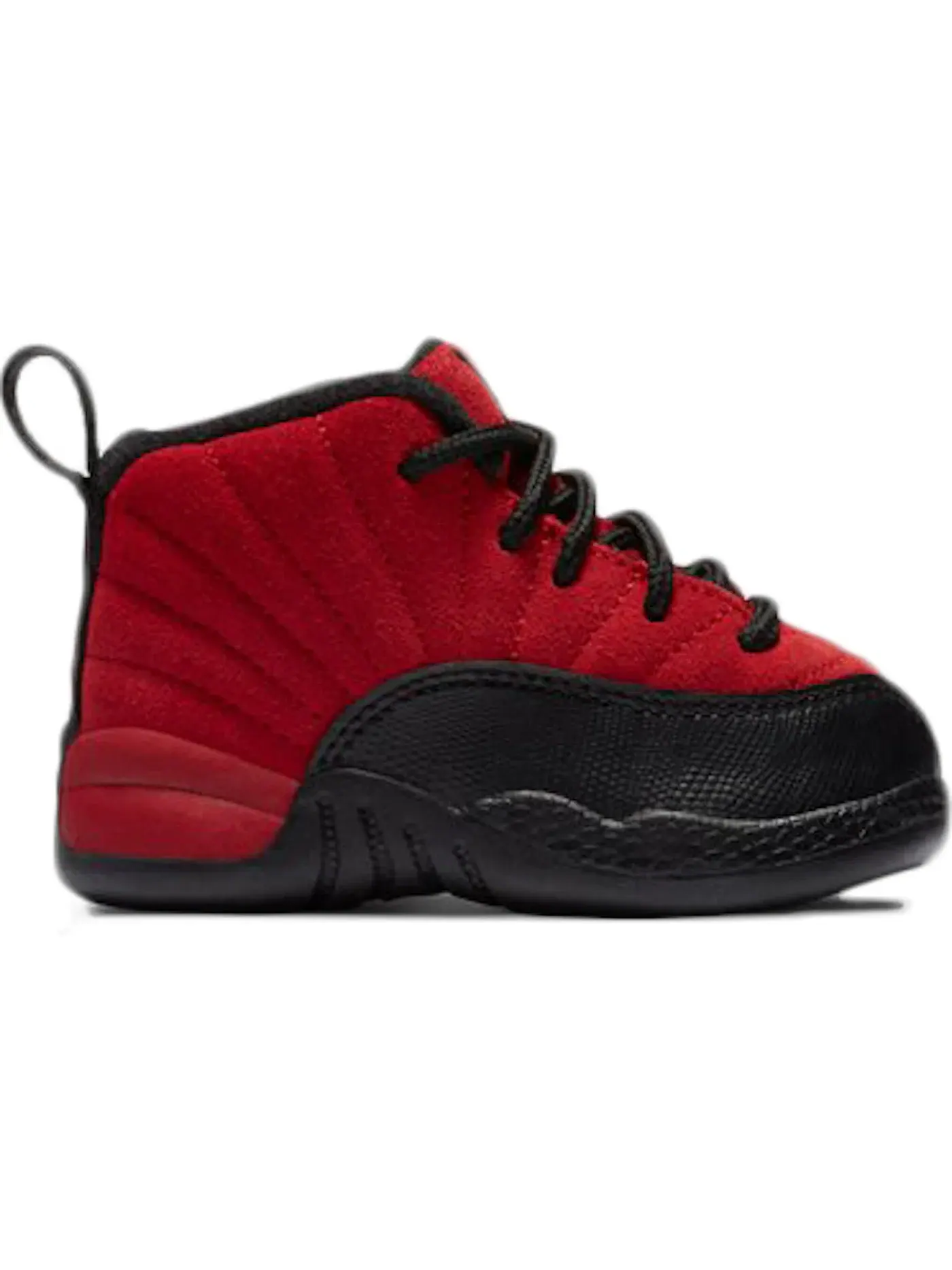Детские кроссовки с замшевым верхом Jordan 12 Retro Reverse Flu Game Jordan — изображение 1 из 1, красный/черный