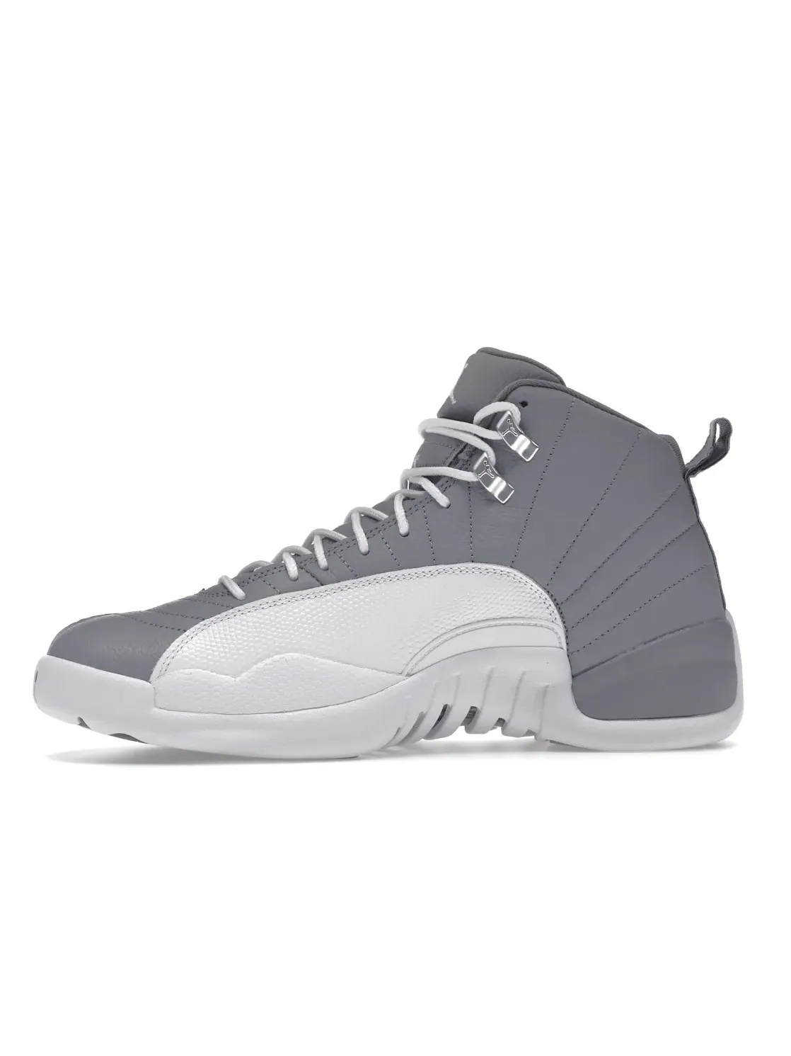 Мужские кроссовки с длинным язычком Jordan 12 Retro Jordan — изображение 3 из 4, белый/серый